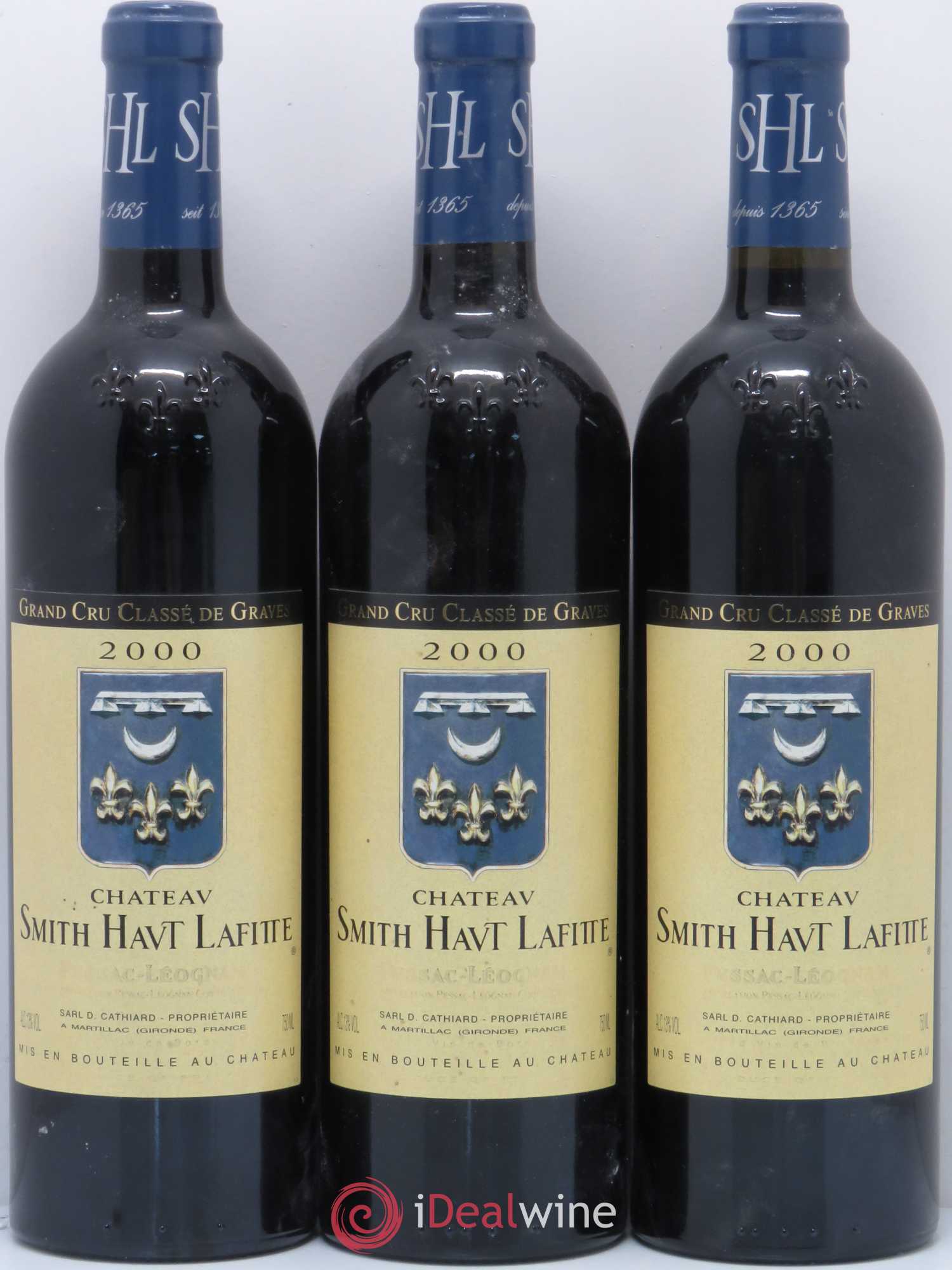 Château Smith Haut Lafitte Cru Classé de Graves 2000 - Lot de 3 bouteilles - 0