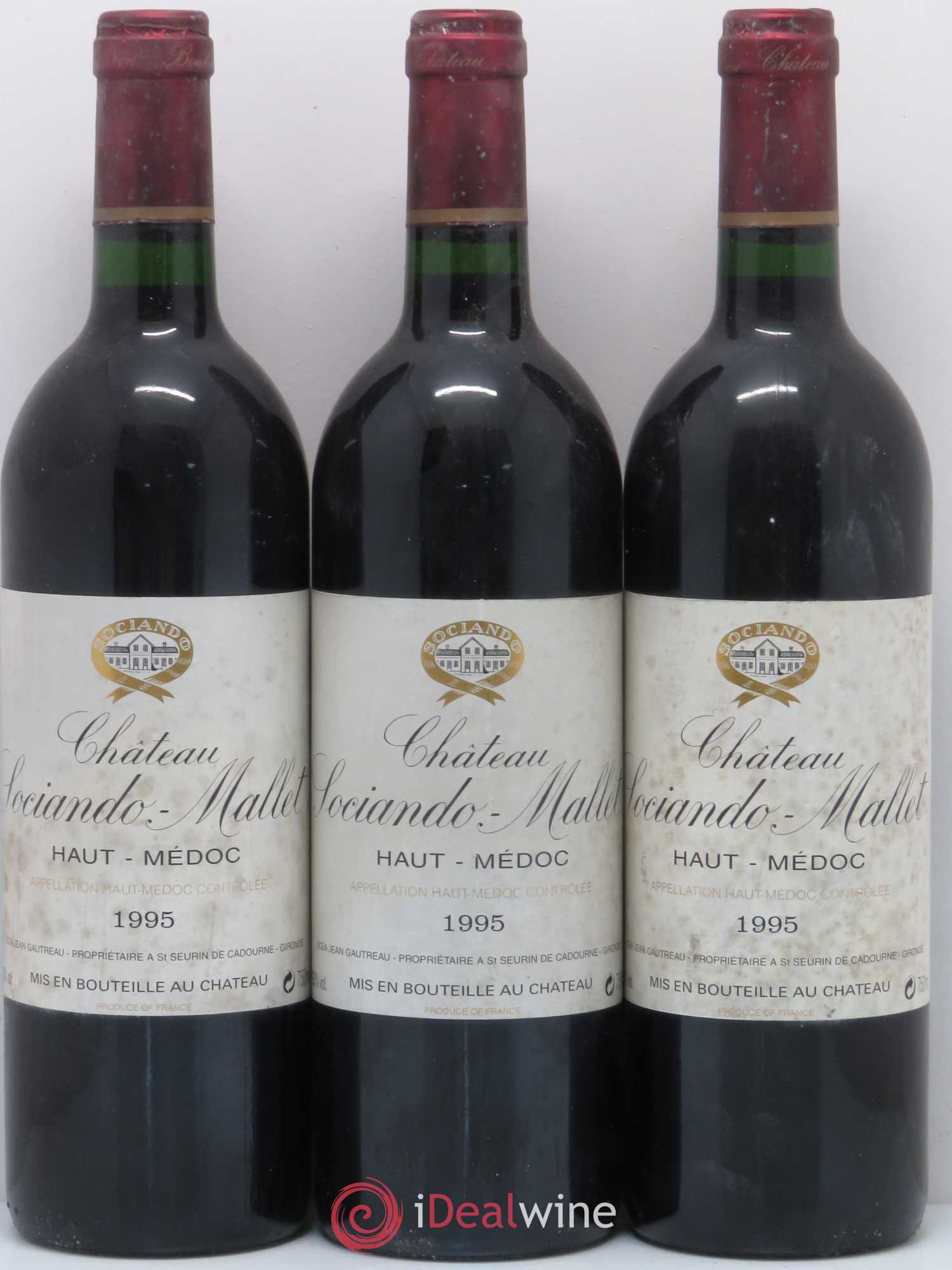 Château Sociando Mallet 1995 - Lot de 6 bouteilles - 2
