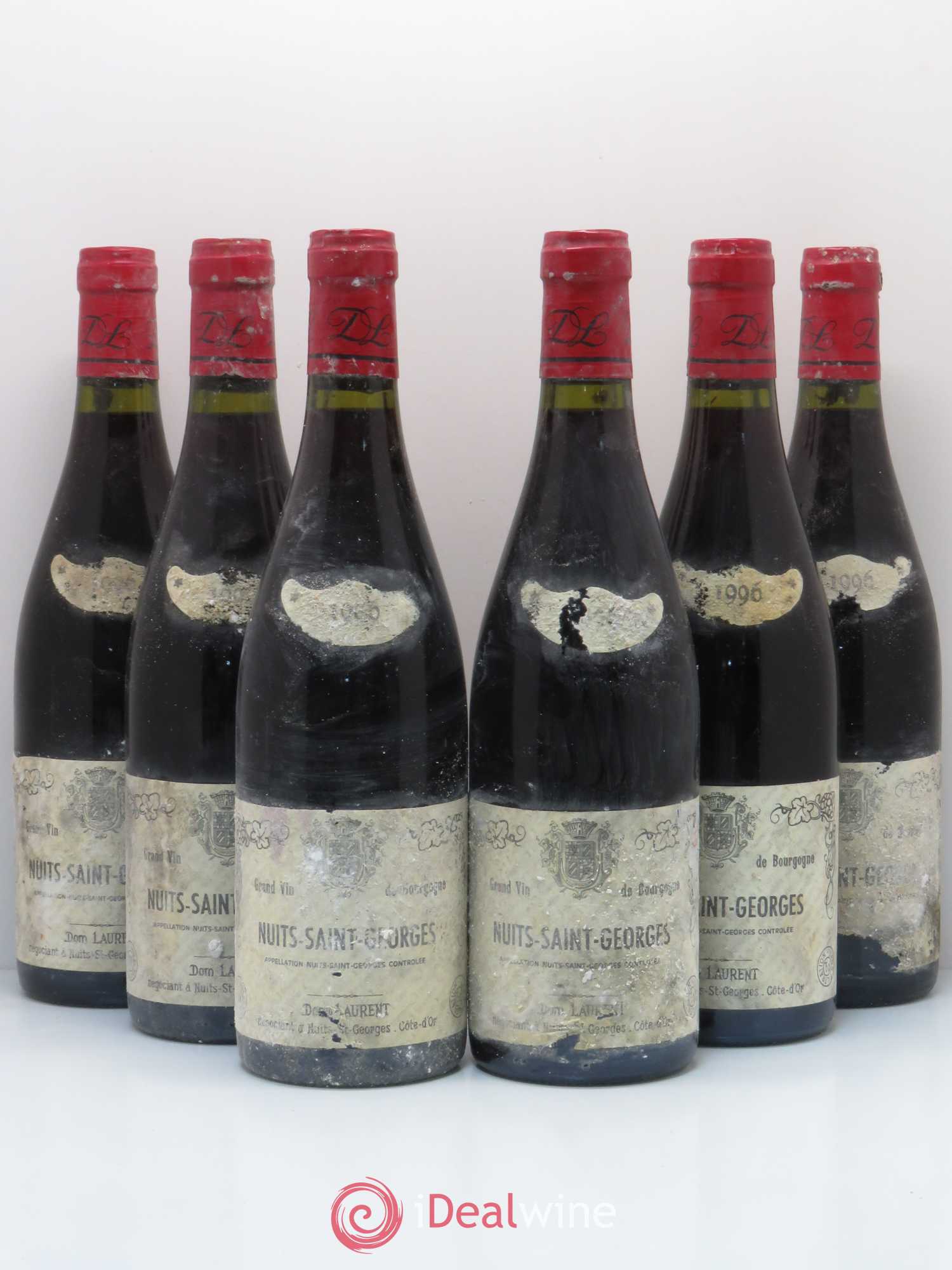 Nuits-Saint-Georges Dominique Laurent 1996 - Lot de 6 bouteilles - 0