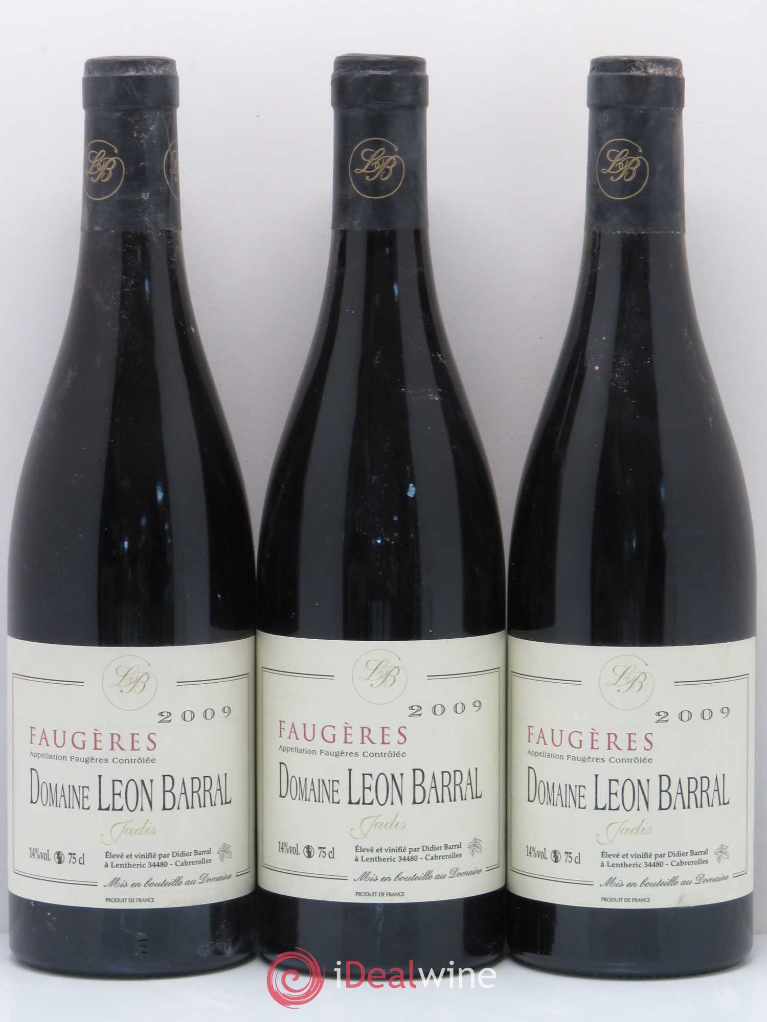 Faugères Jadis Domaine Léon Barral 2009 - Lot de 3 bouteilles - 0