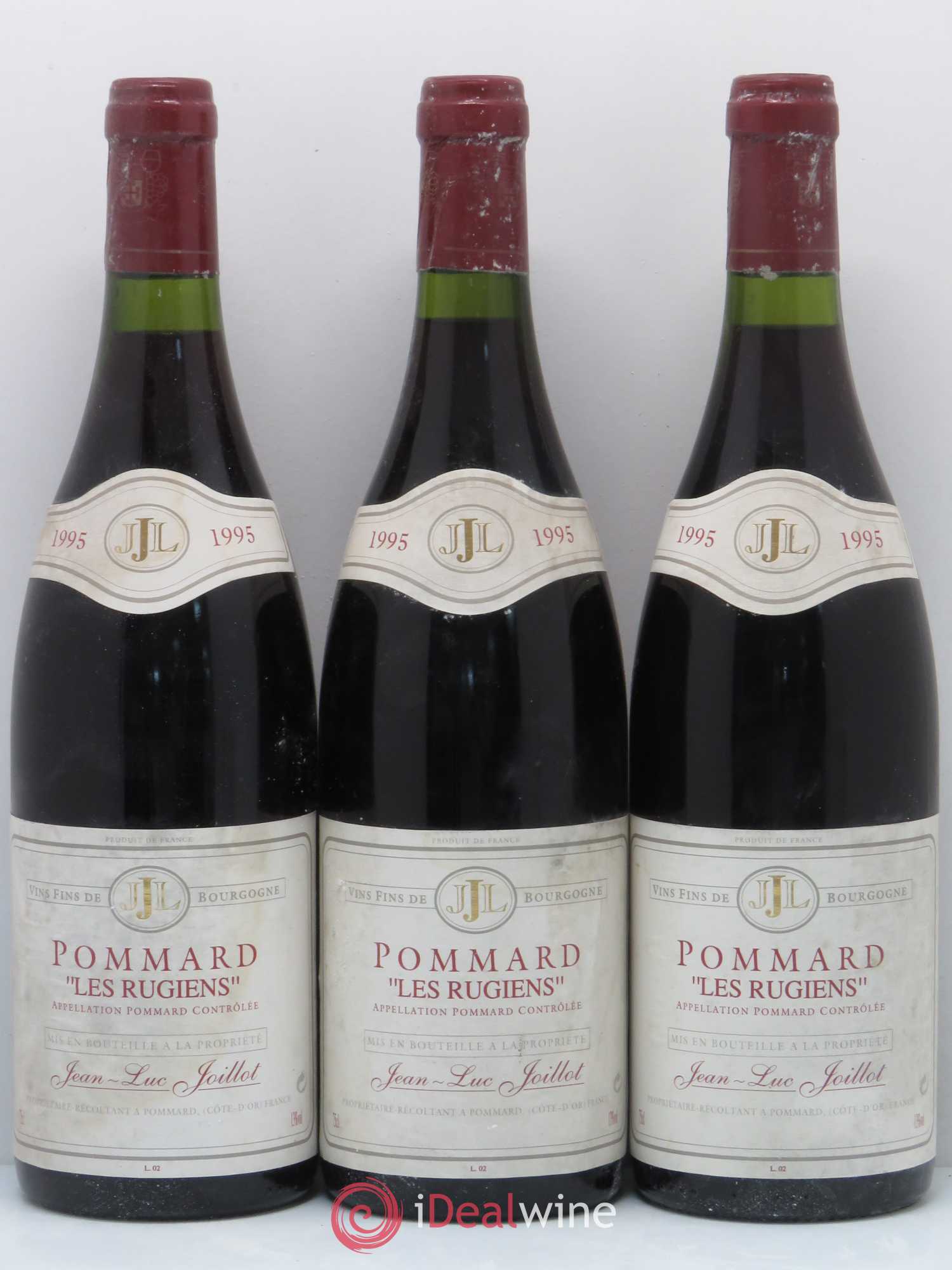 Pommard Les Rugiens Domaine Joillot 1995 - Posten von 3 Flaschen - 0