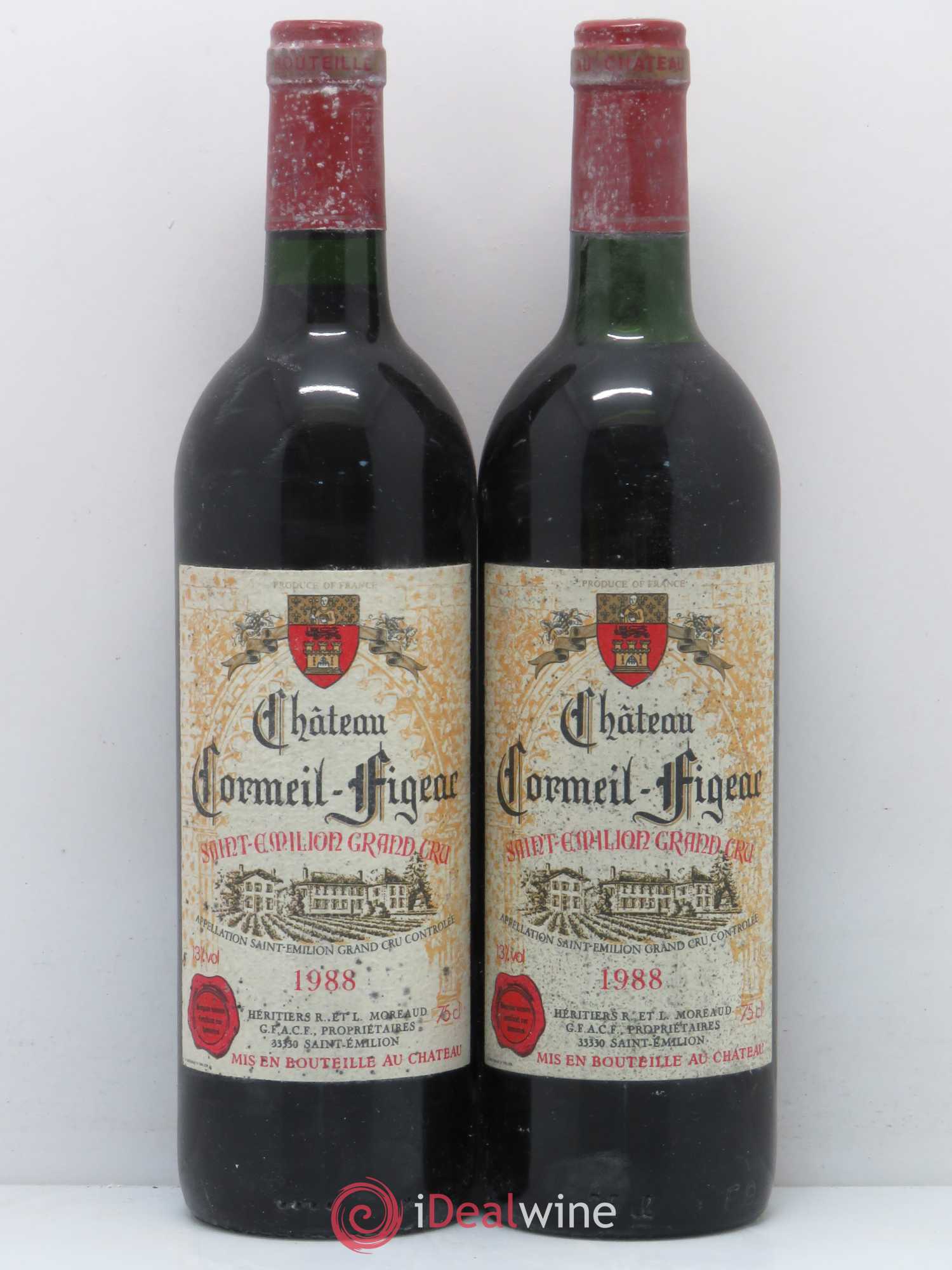 Château Cormeil Figeac 1988 - Lot de 2 bouteilles - 0