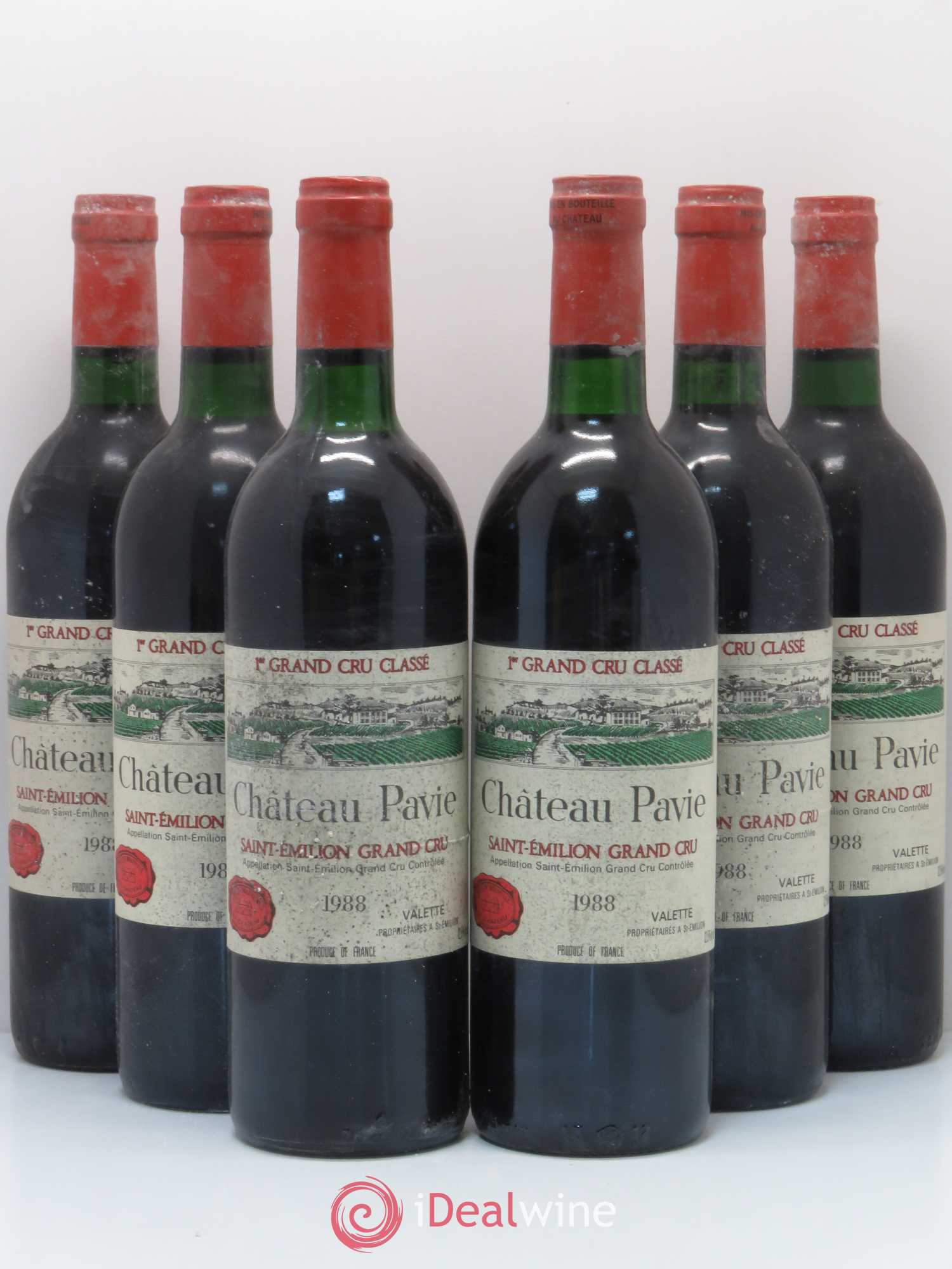 Château Pavie 1er Grand Cru Classé A 1988 - Lot de 6 bouteilles - 0