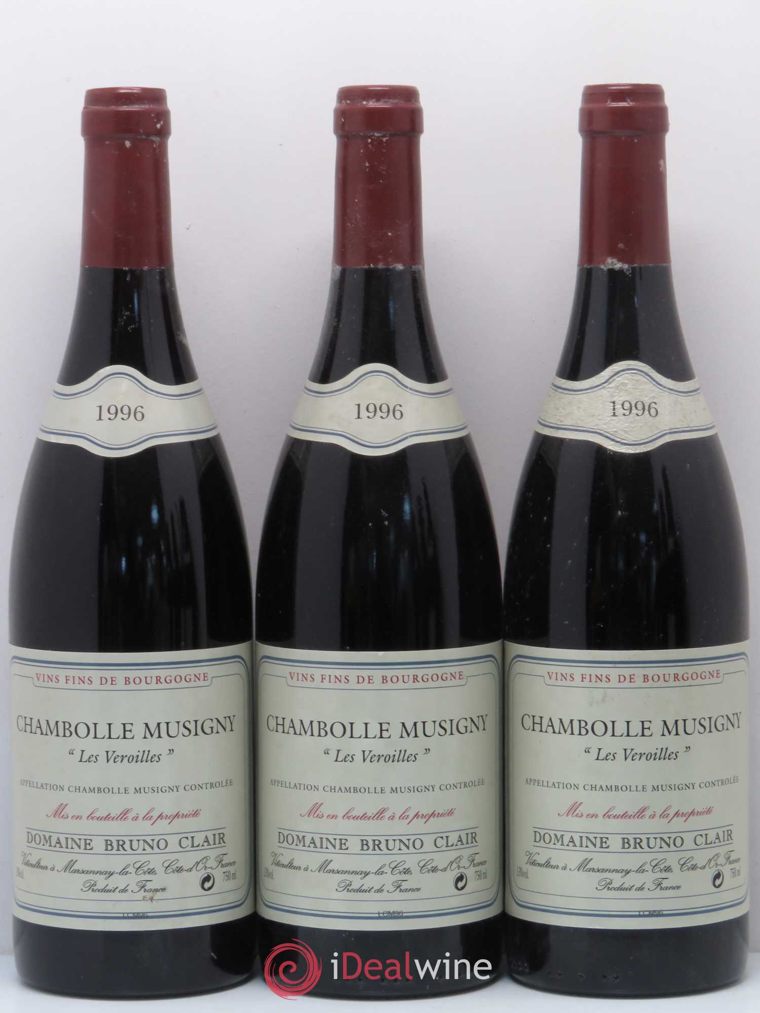 Chambolle-Musigny Les Veroilles Bruno Clair (Domaine) 1996 - Lot de 6 bouteilles - 1