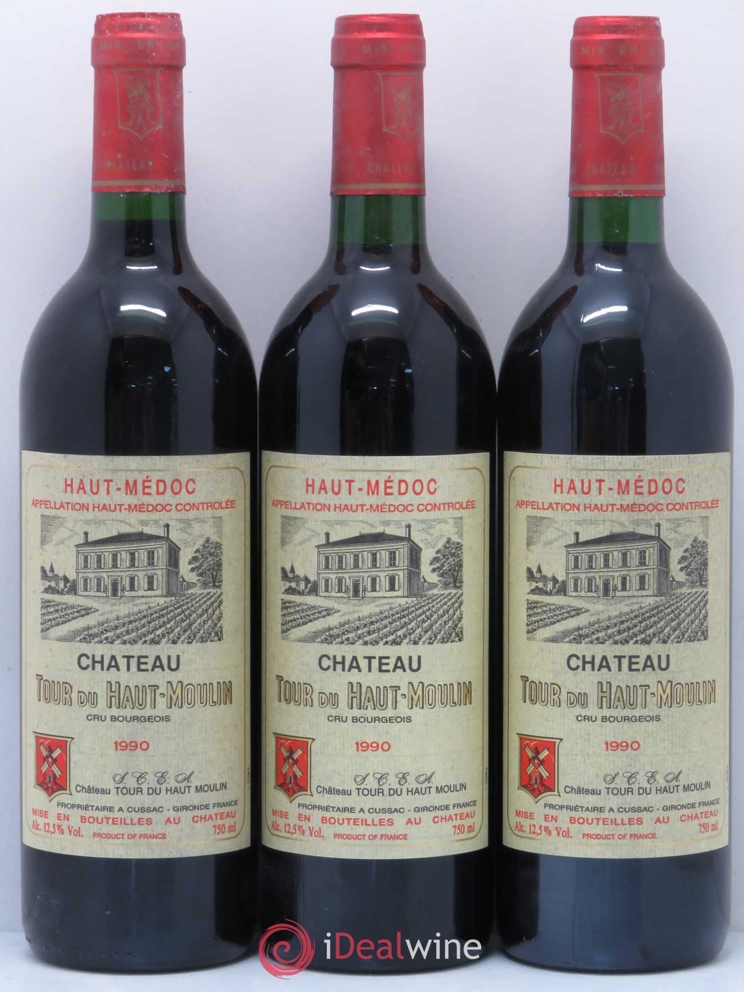 Château Tour du Haut Moulin Cru Bourgeois 1990 - Lot de 6 bouteilles - 1