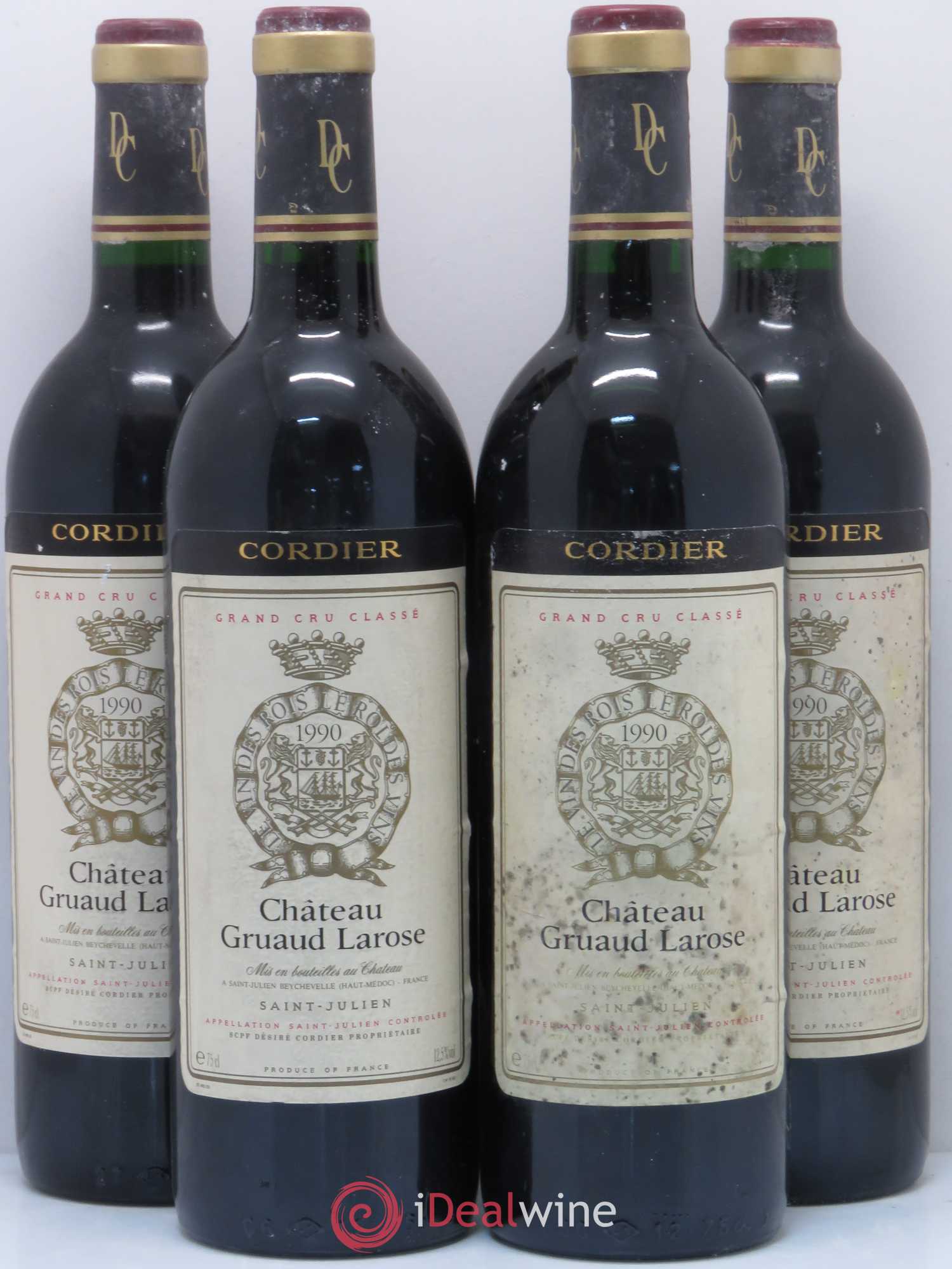 Château Gruaud Larose 2ème Grand Cru Classé 1990 - Lot de 4 bouteilles - 0