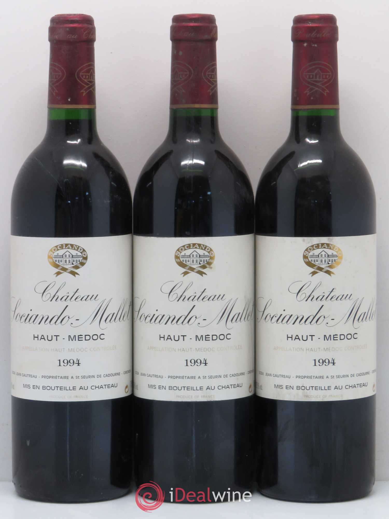 Château Sociando Mallet 1994 - Lot de 12 bouteilles - 1
