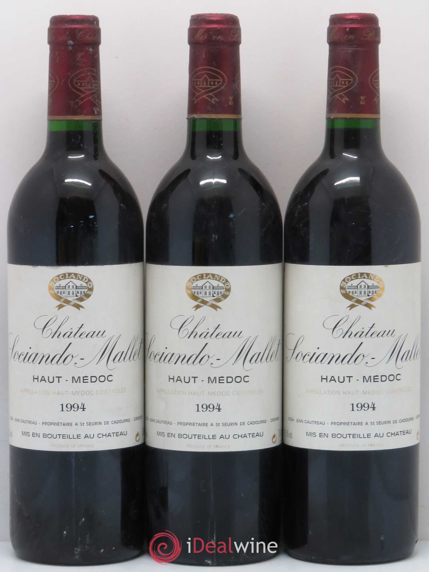 Château Sociando Mallet 1994 - Lot de 12 bouteilles - 2