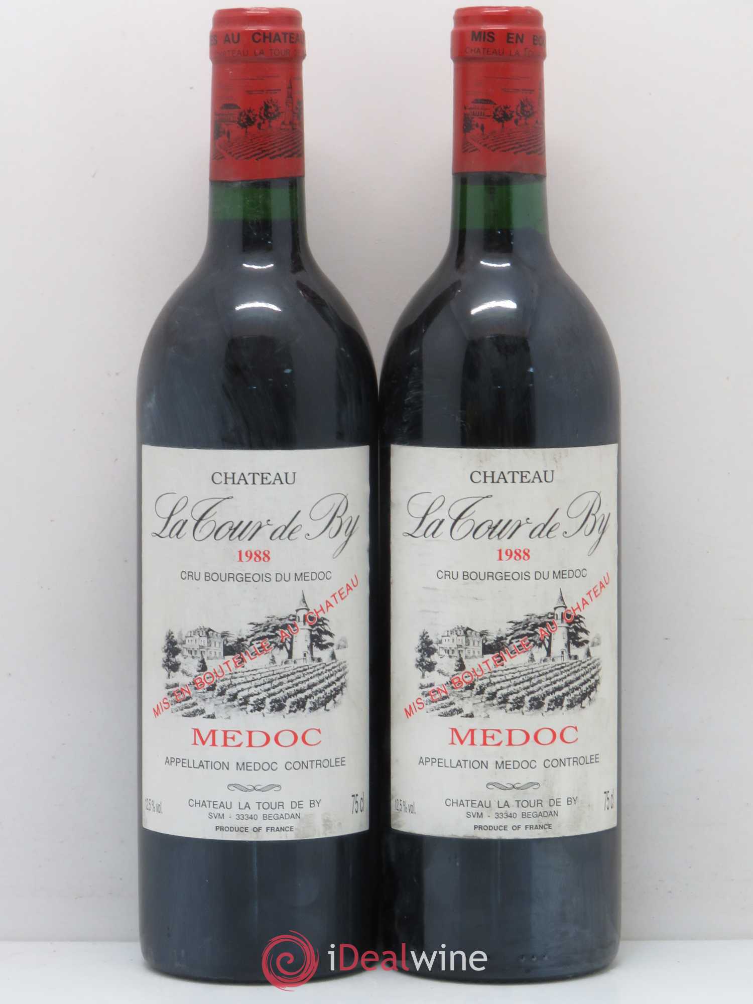 Château La Tour de By Cru Bourgeois 1988 - Lot de 2 bouteilles - 0