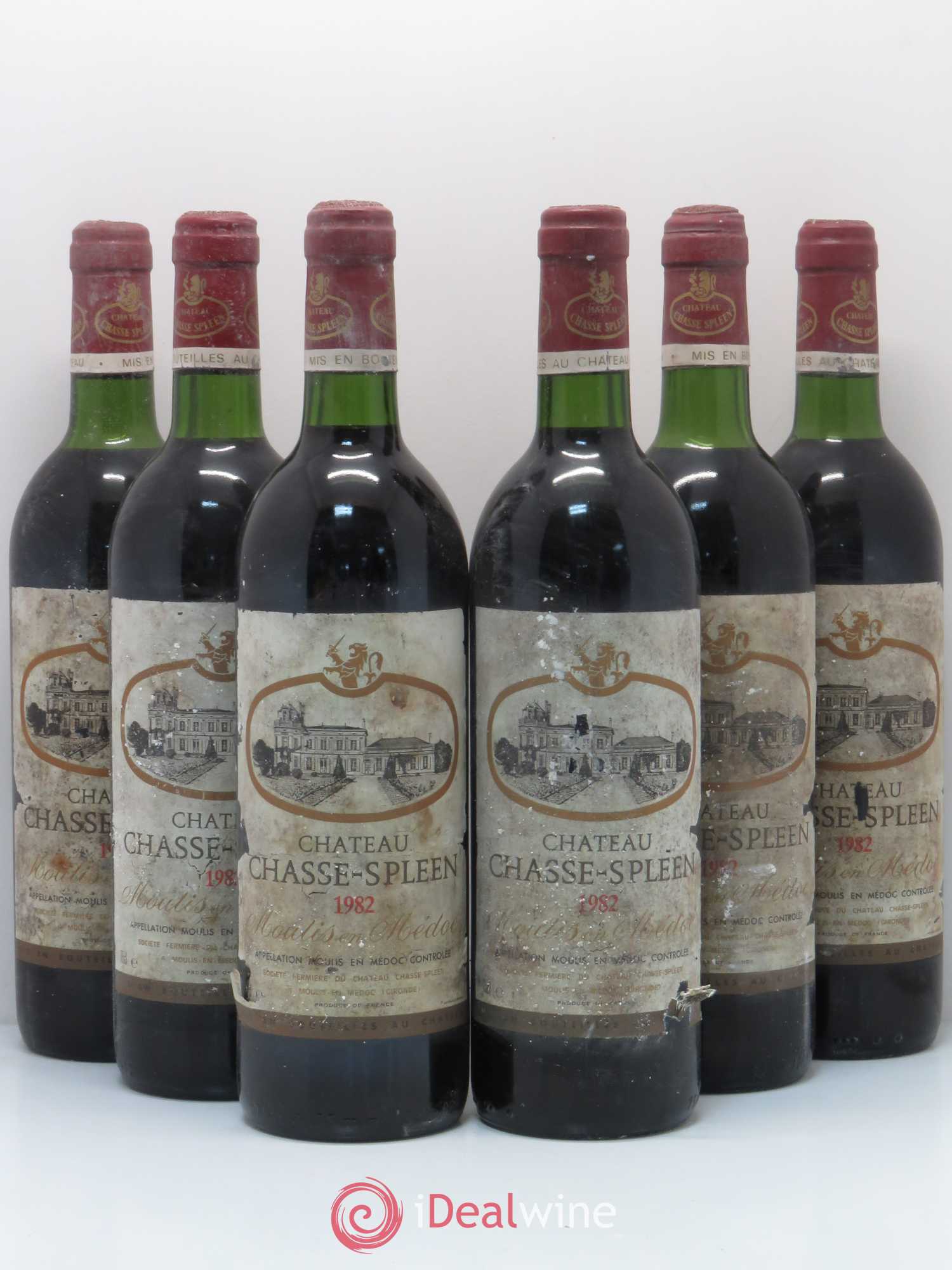 Château Chasse Spleen 1982 - Lot de 6 bouteilles - 0