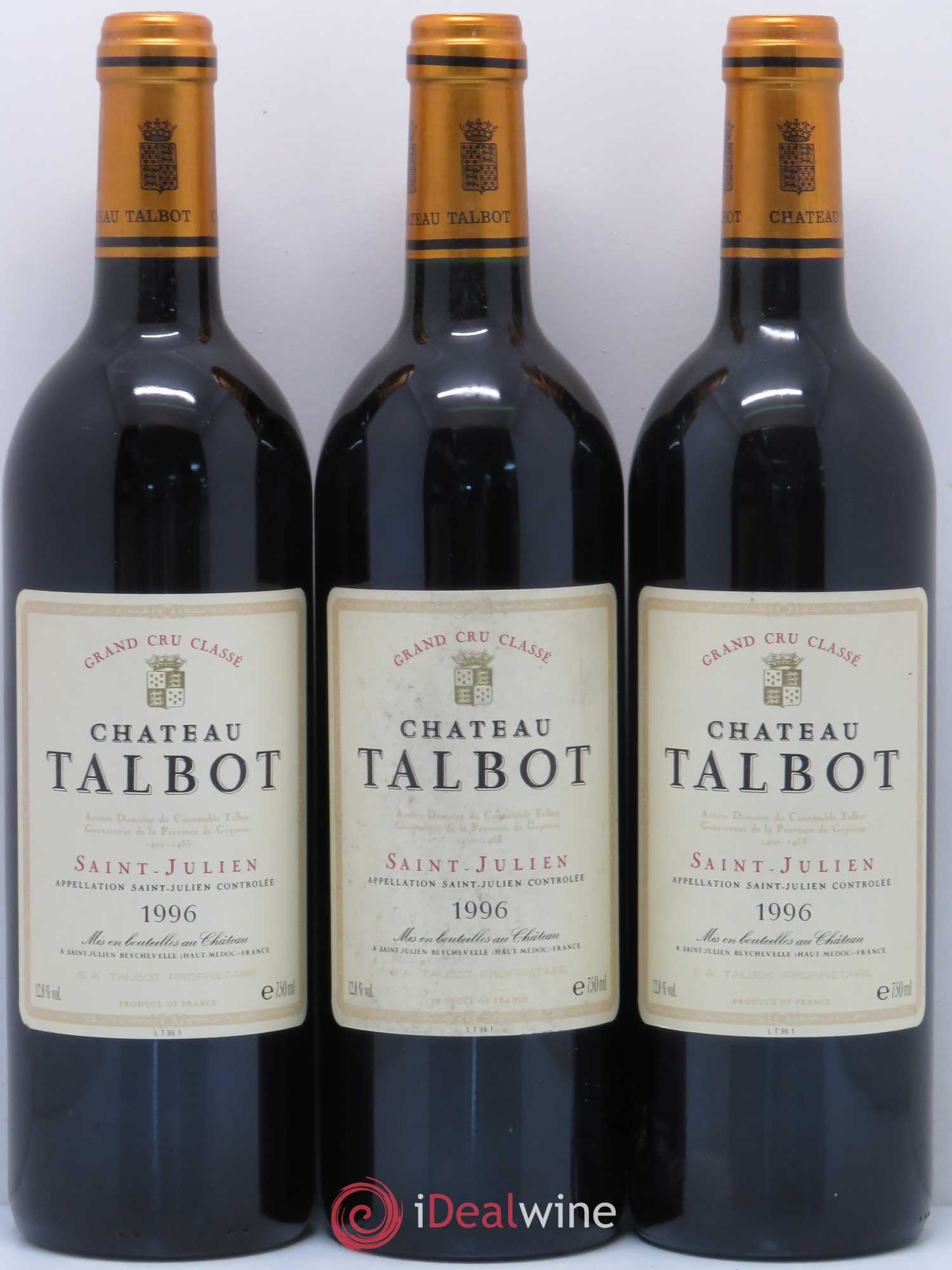Château Talbot 4ème Grand Cru Classé 1996 - Lot de 12 bouteilles - 3