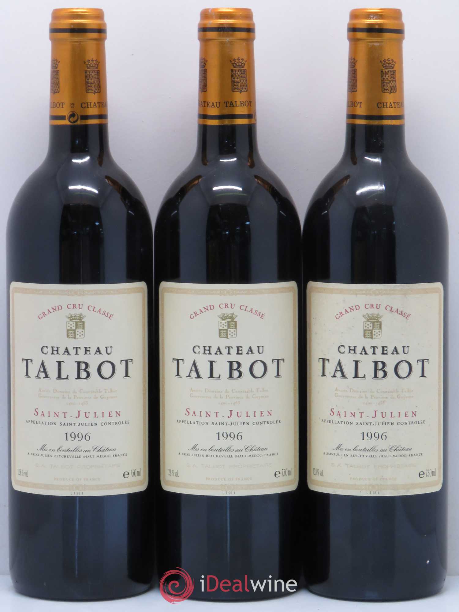 Château Talbot 4ème Grand Cru Classé 1996 - Lot de 12 bouteilles - 4
