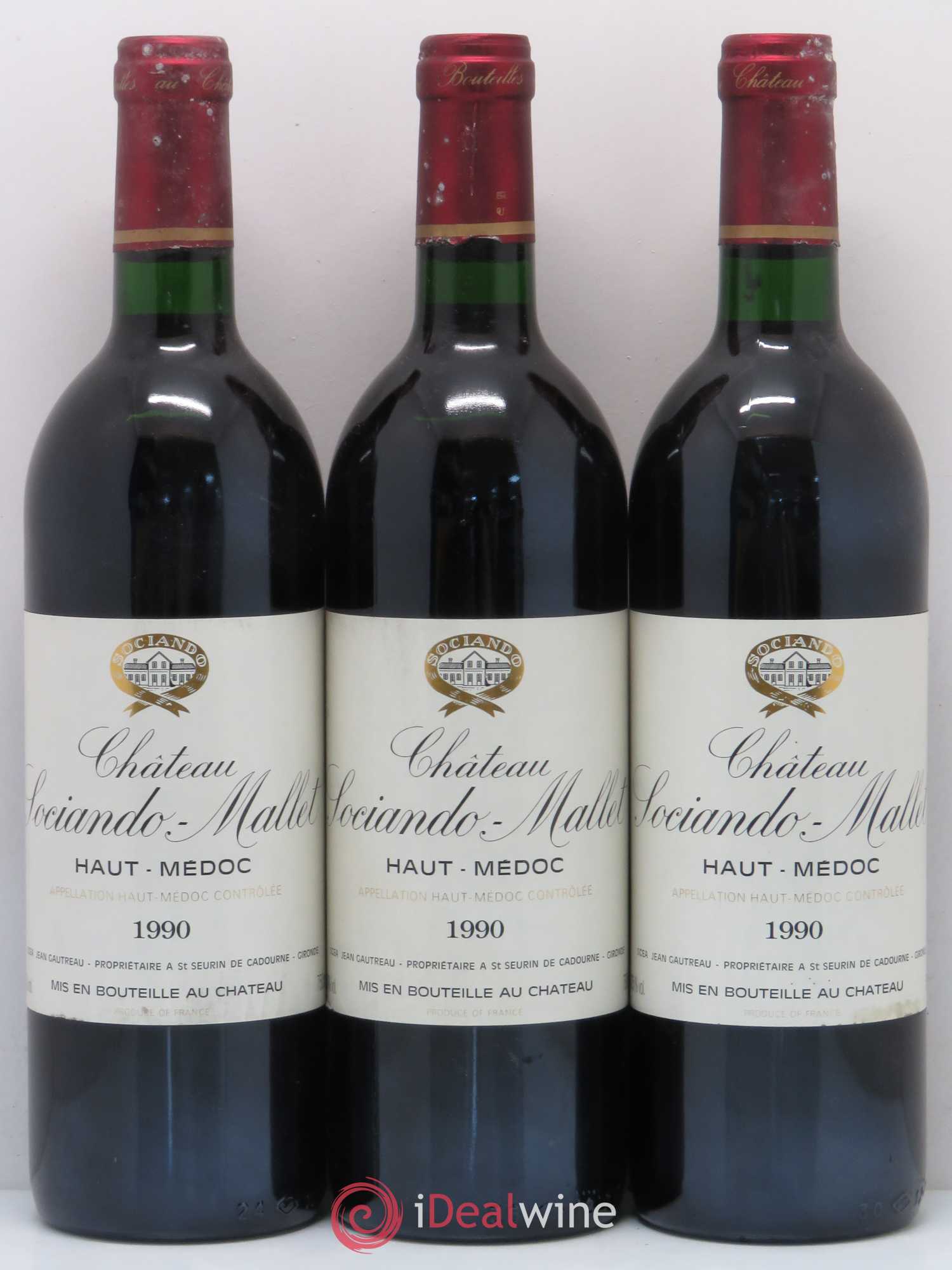 Château Sociando Mallet 1990 - Lot de 12 bouteilles - 3