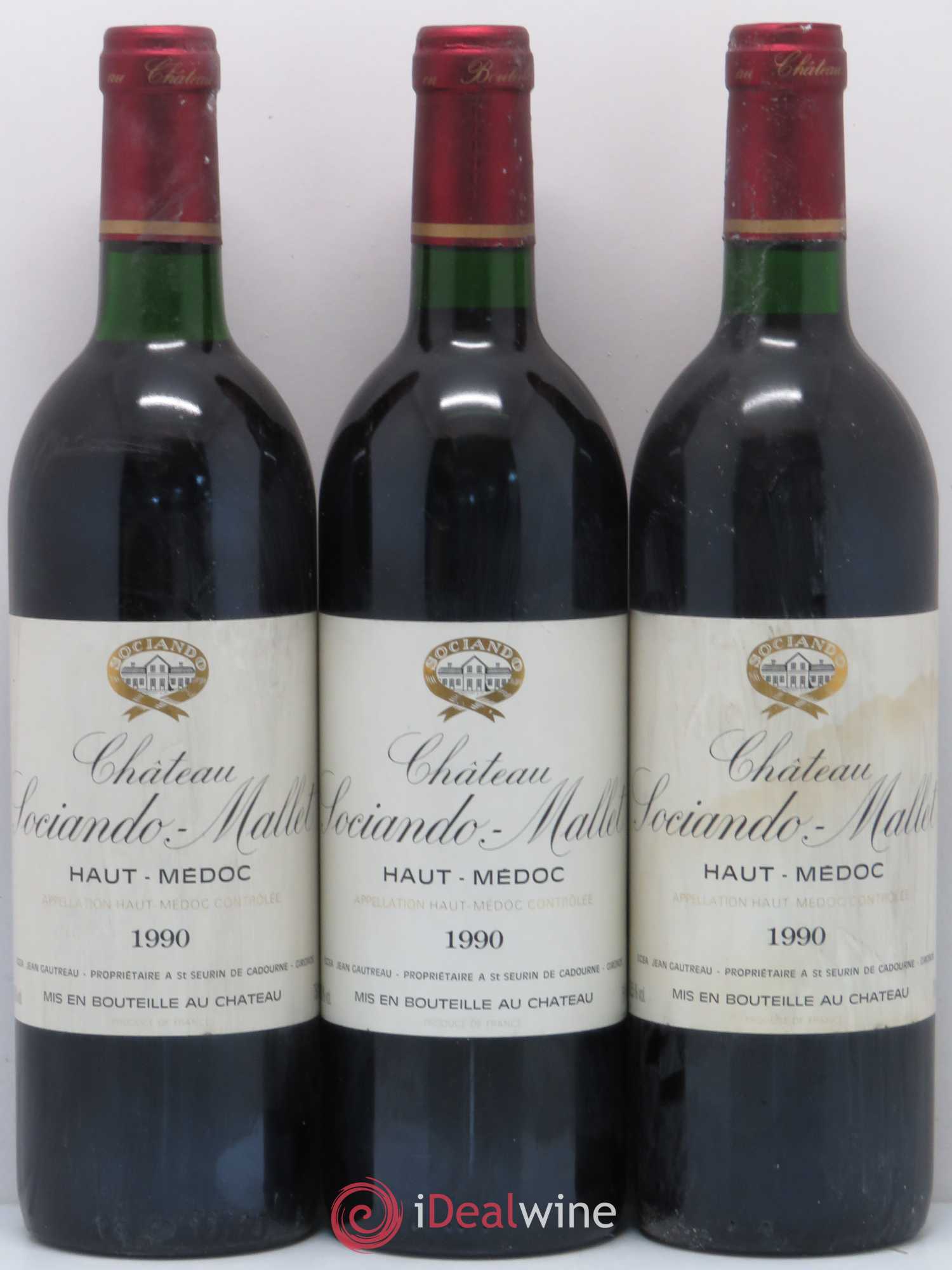 Château Sociando Mallet 1990 - Lot de 12 bouteilles - 4