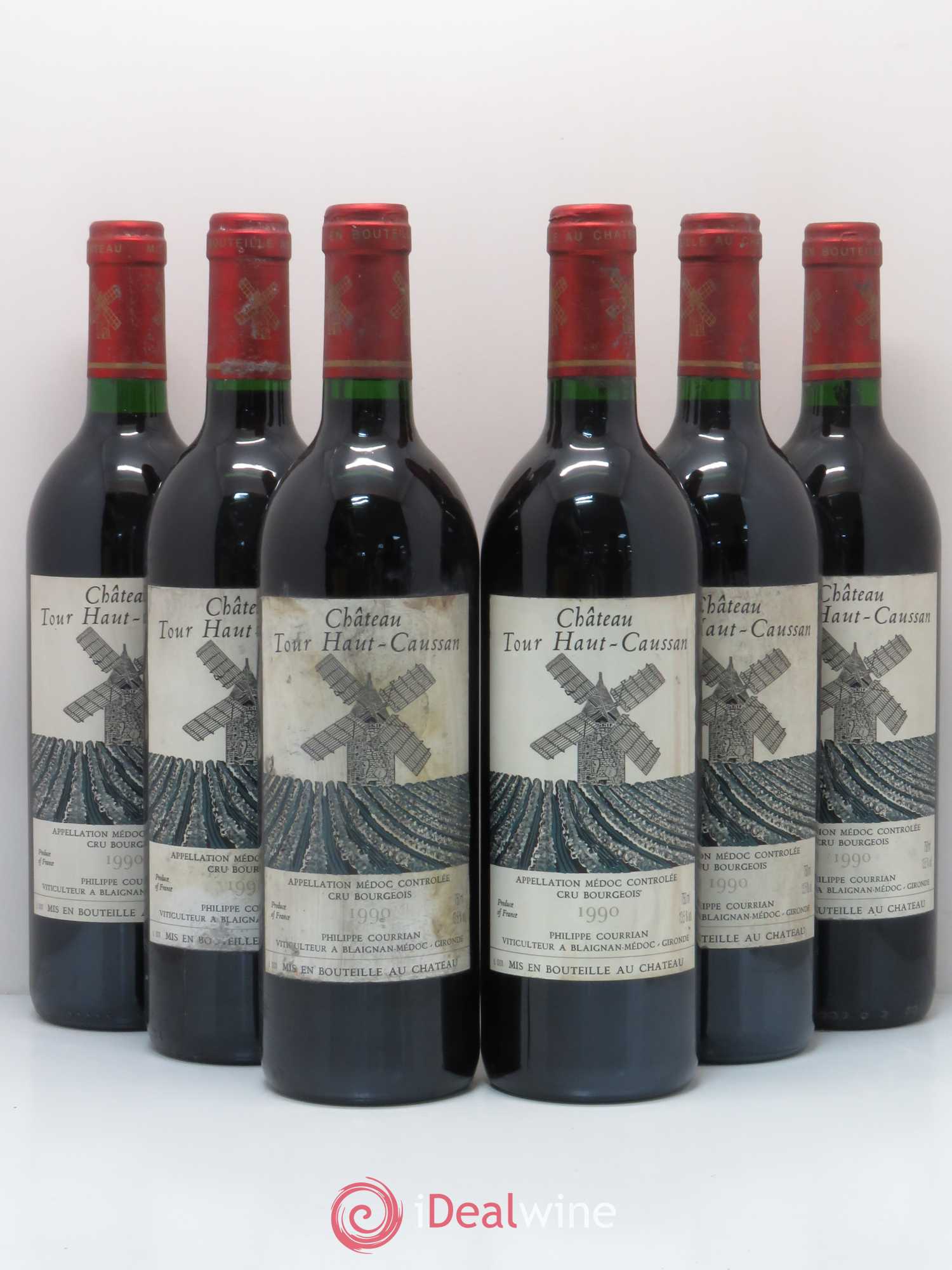 Château Tour Haut-Caussan Cru Bourgeois 1990 - Lot de 6 bouteilles - 0