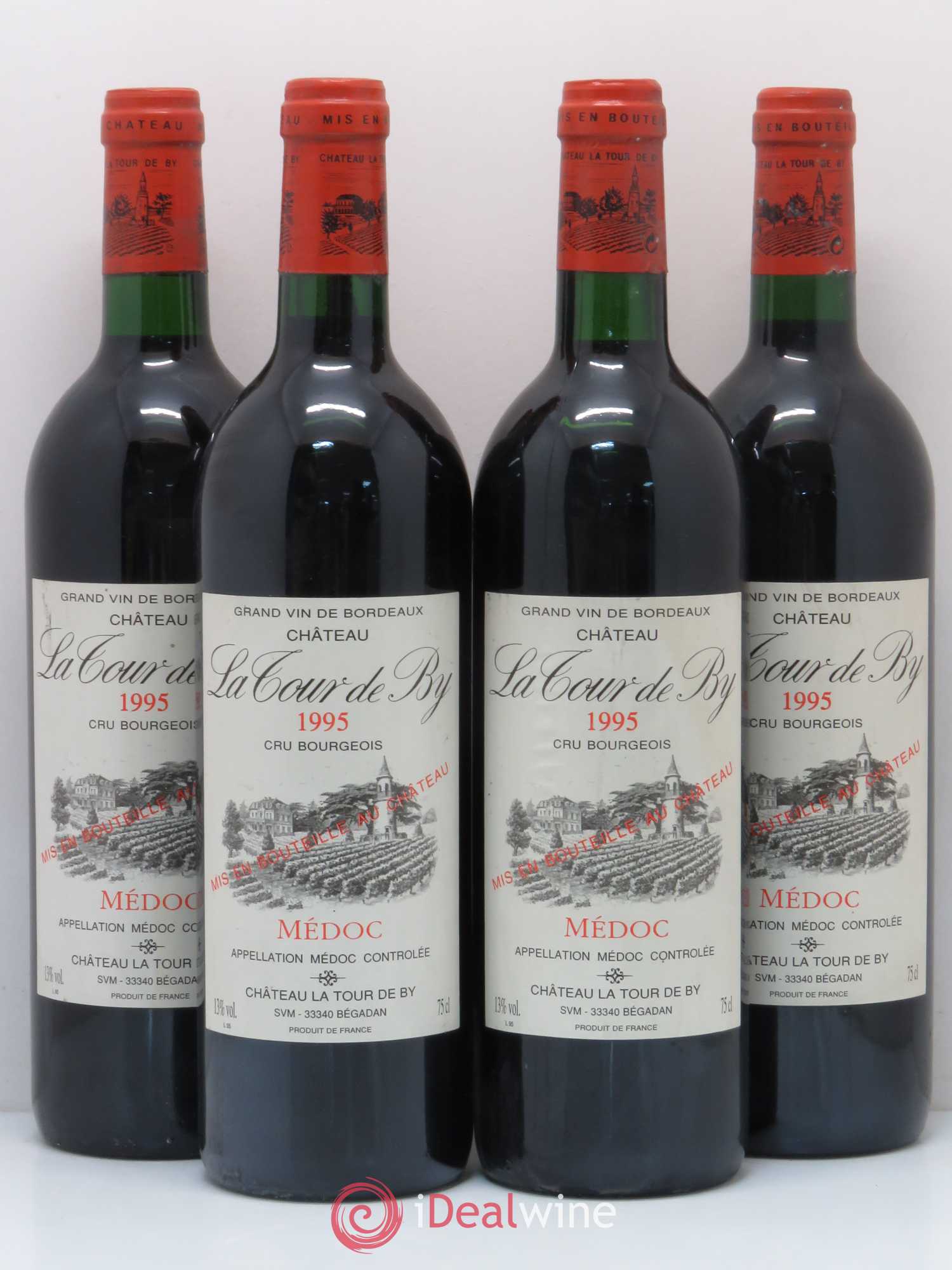 Château La Tour de By Cru Bourgeois 1995 - Lot de 4 bouteilles - 0