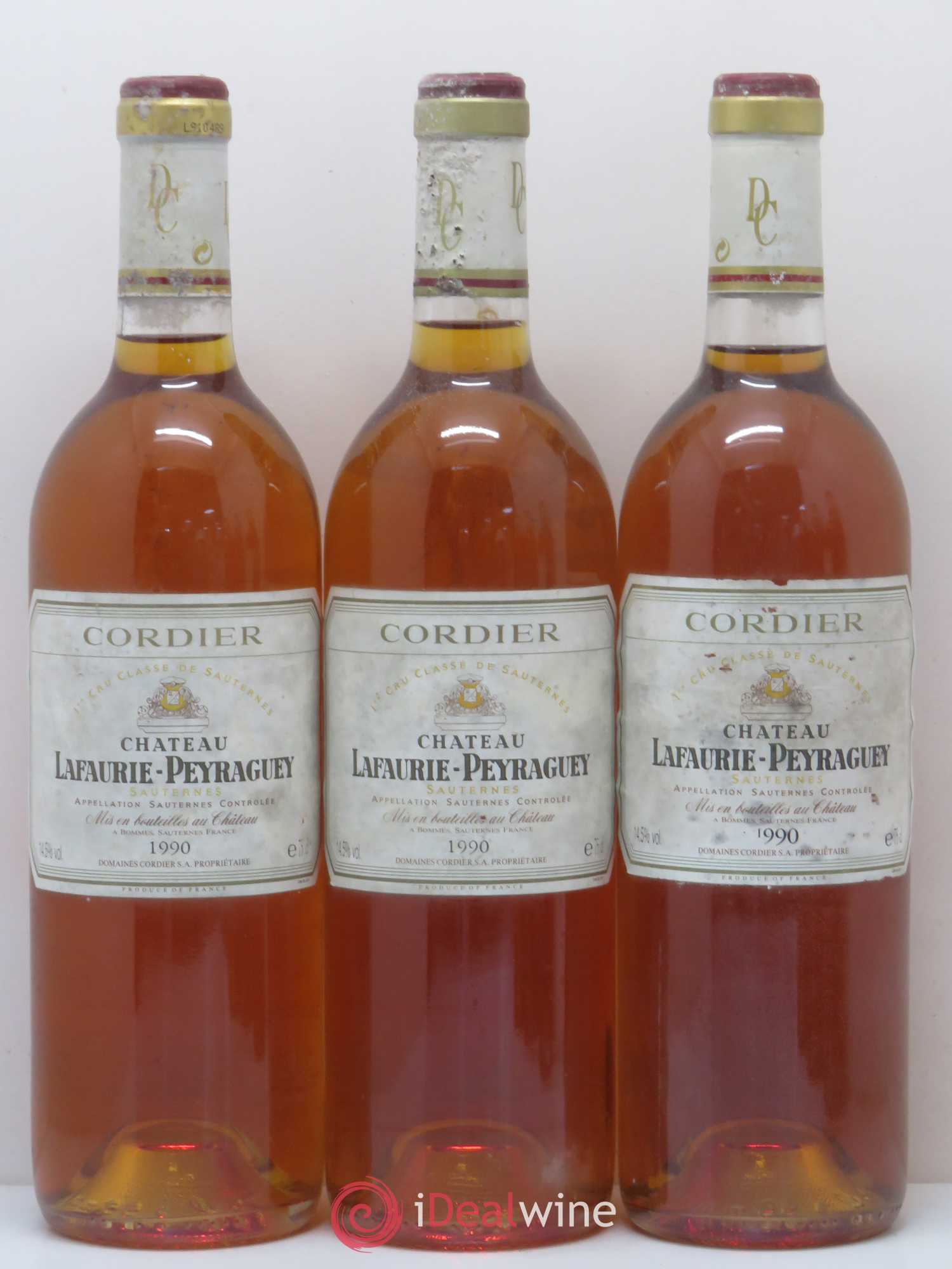 Château Lafaurie-Peyraguey 1er Grand Cru Classé 1990 - Lotto di 6 bottiglie - 1