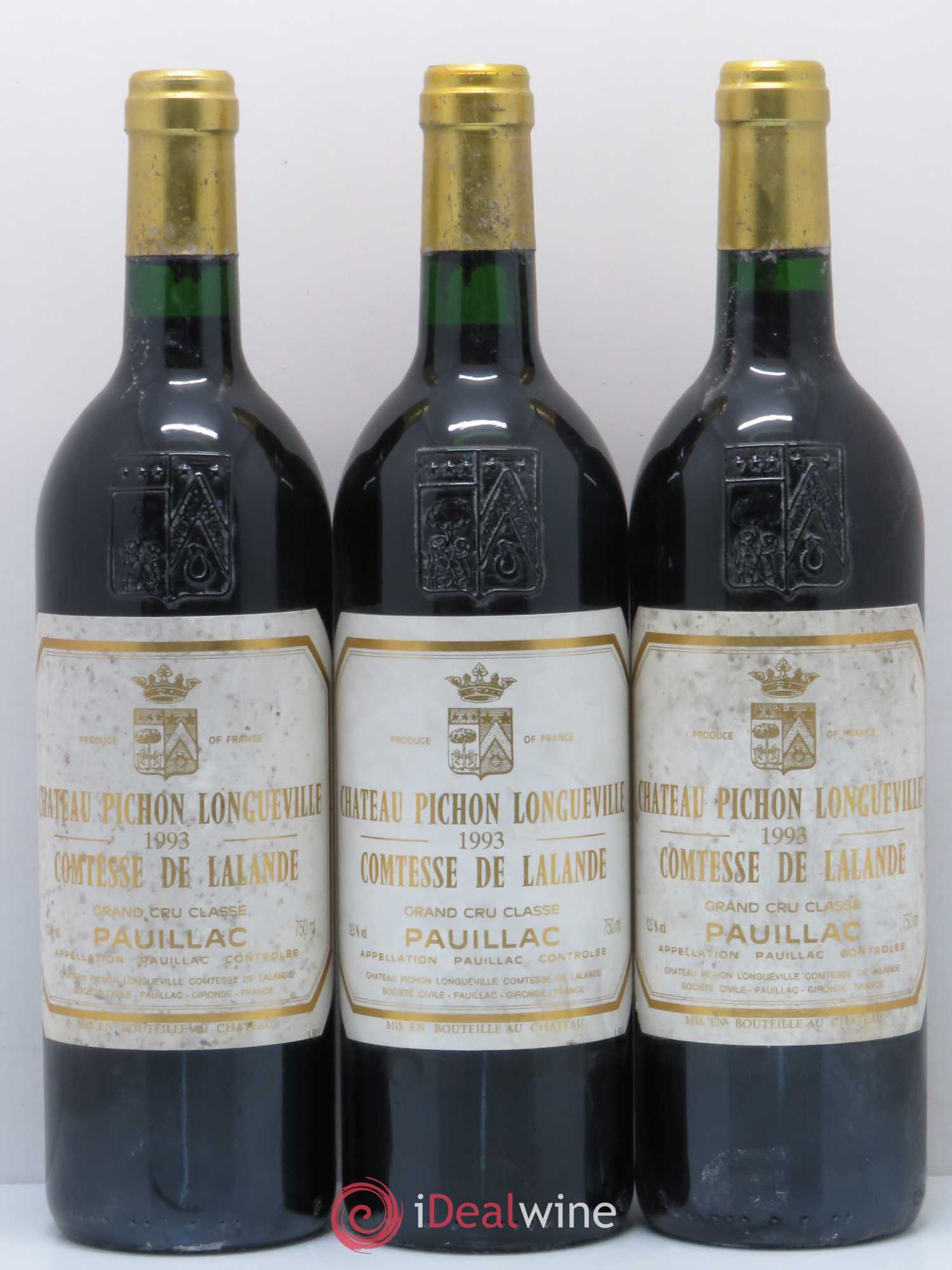 Château Pichon Longueville Comtesse de Lalande 2ème Grand Cru Classé 1993 - Lot de 3 bouteilles - 0