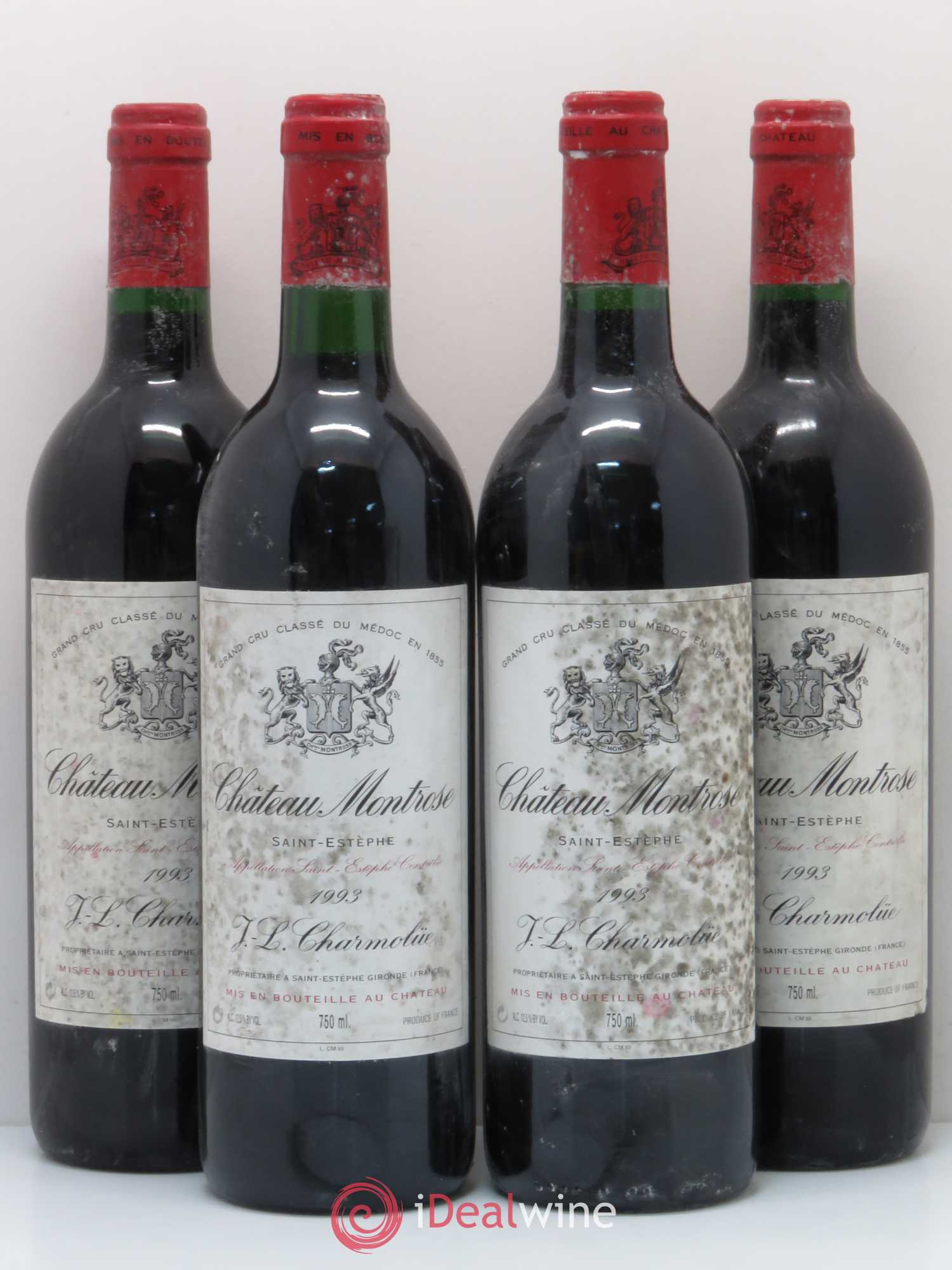 Château Montrose 2ème Grand Cru Classé 1993 - Lot de 4 bouteilles - 0