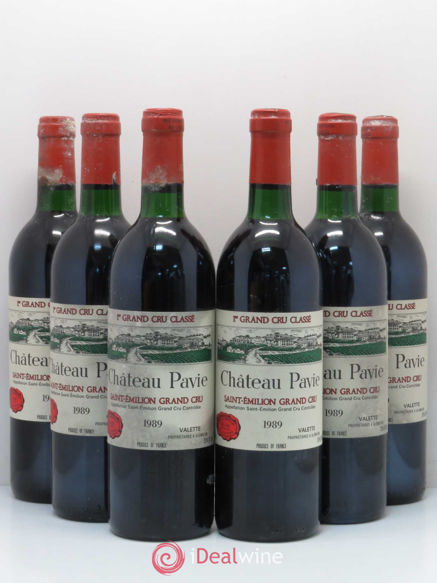 Château Pavie 1er Grand Cru Classé A 1989 - Lot de 6 bouteilles - 0