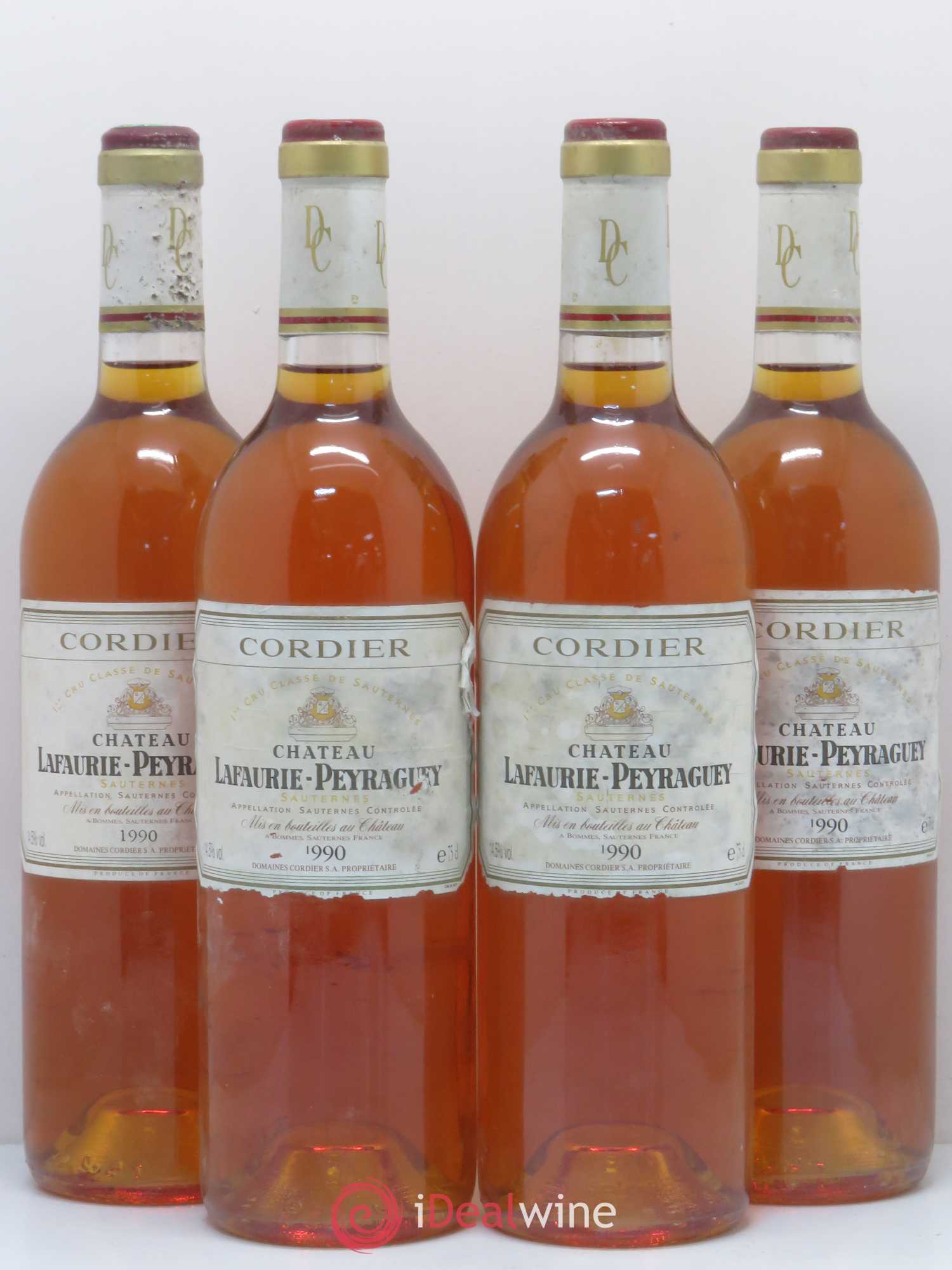 Château Lafaurie-Peyraguey 1er Grand Cru Classé 1990 - Lotto di 4 bottiglie - 0
