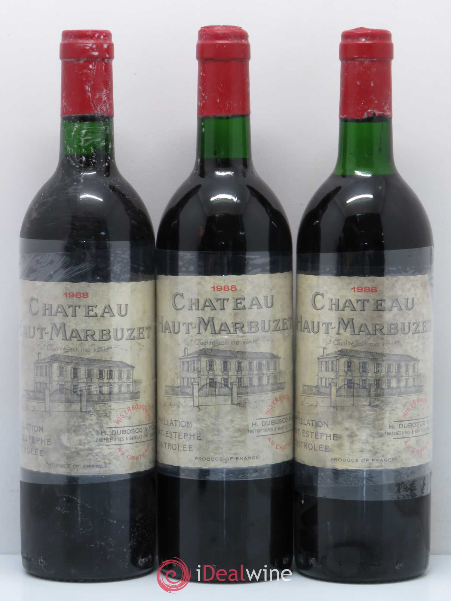 Château Haut Marbuzet 1988 - Lot de 5 bouteilles - 1