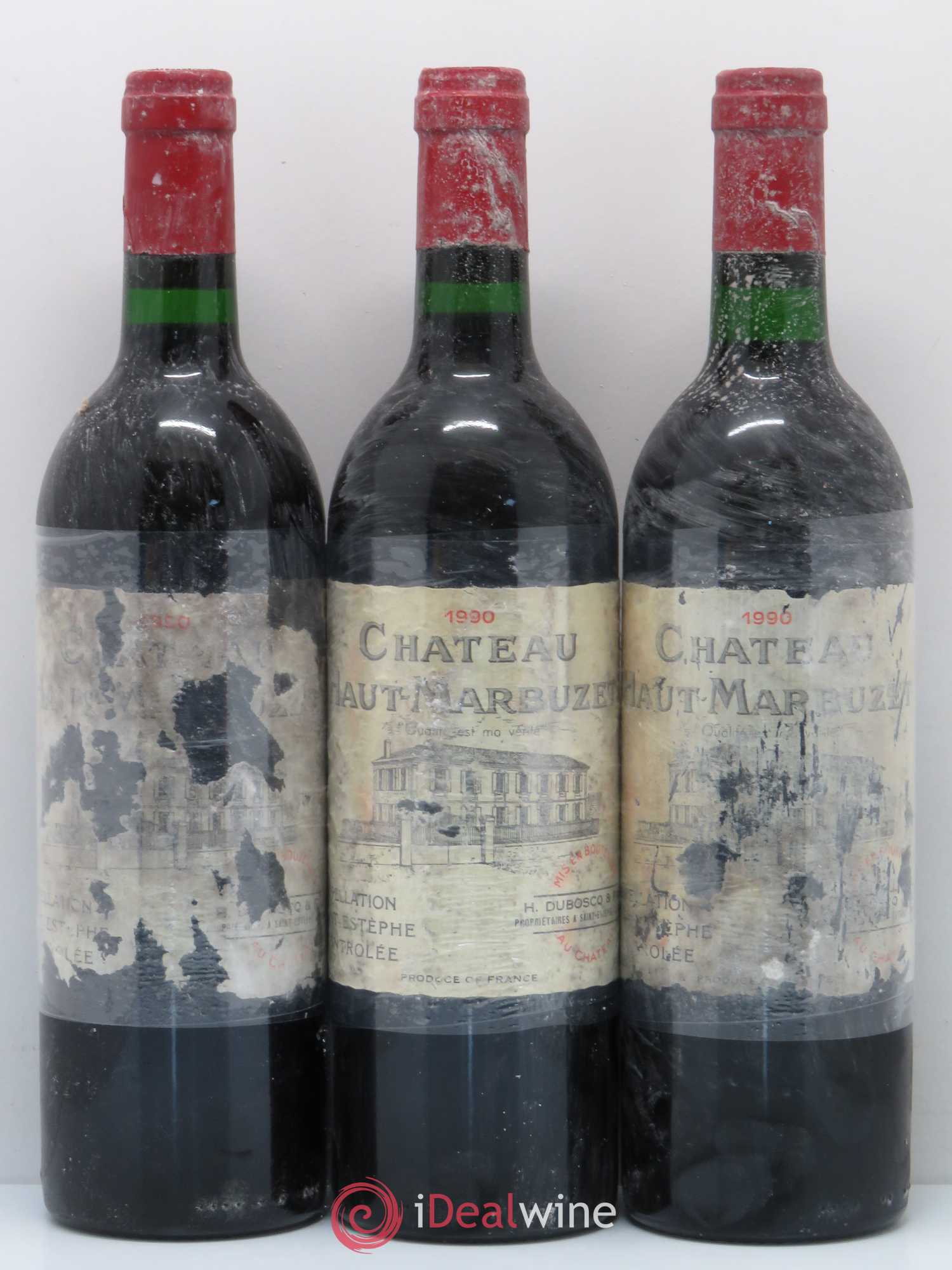 Château Haut Marbuzet 1990 - Lot de 12 bouteilles - 1
