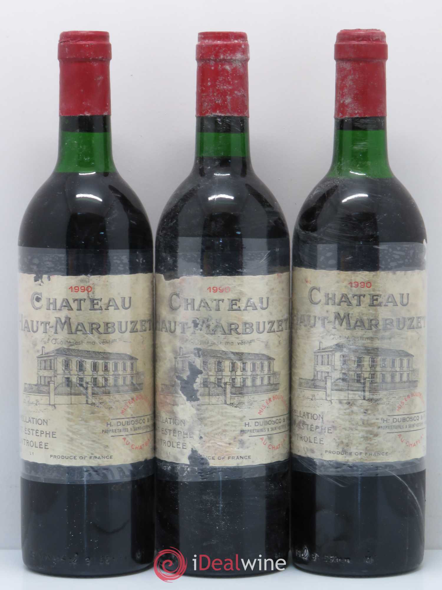 Château Haut Marbuzet 1990 - Lot de 12 bouteilles - 2