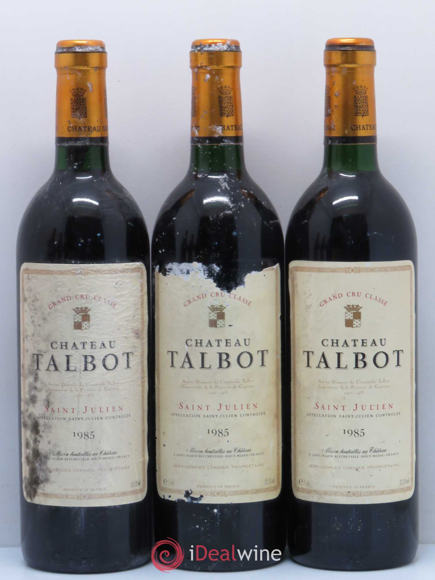 Château Talbot 4ème Grand Cru Classé 1985 - Lot de 6 bouteilles - 1