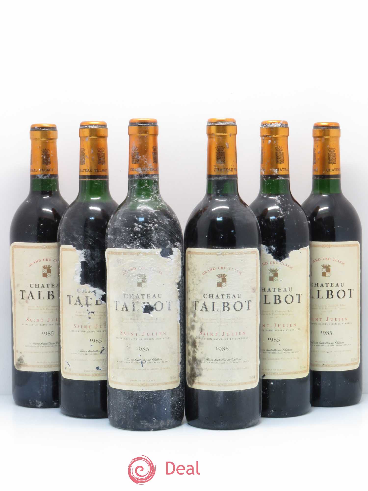 Château Talbot 4ème Grand Cru Classé 1985 - Lot de 6 bouteilles - 0
