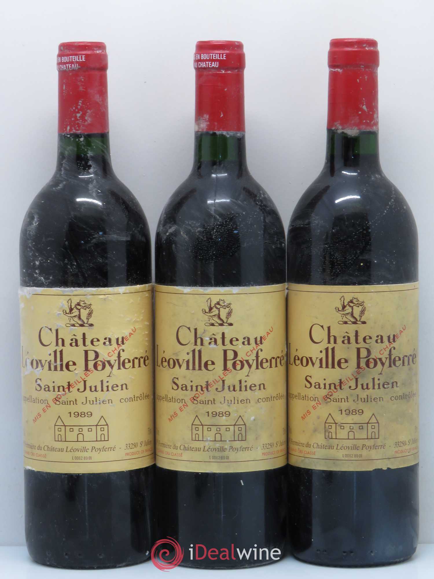 Château Léoville Poyferré 2ème Grand Cru Classé 1989 - Lot de 6 bouteilles - 1