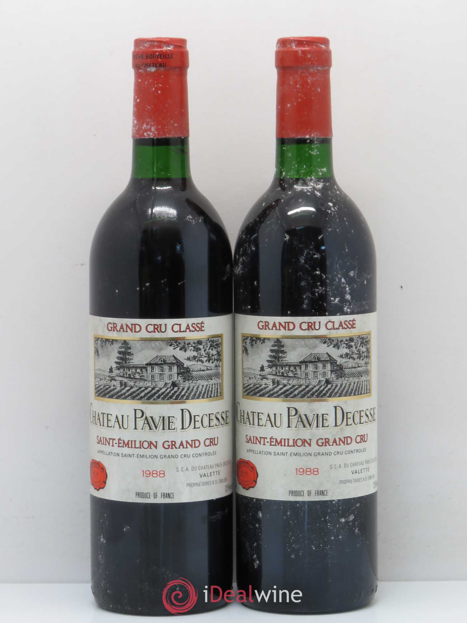 Château Pavie Decesse Grand Cru Classé 1988 - Lot de 2 bouteilles - 0