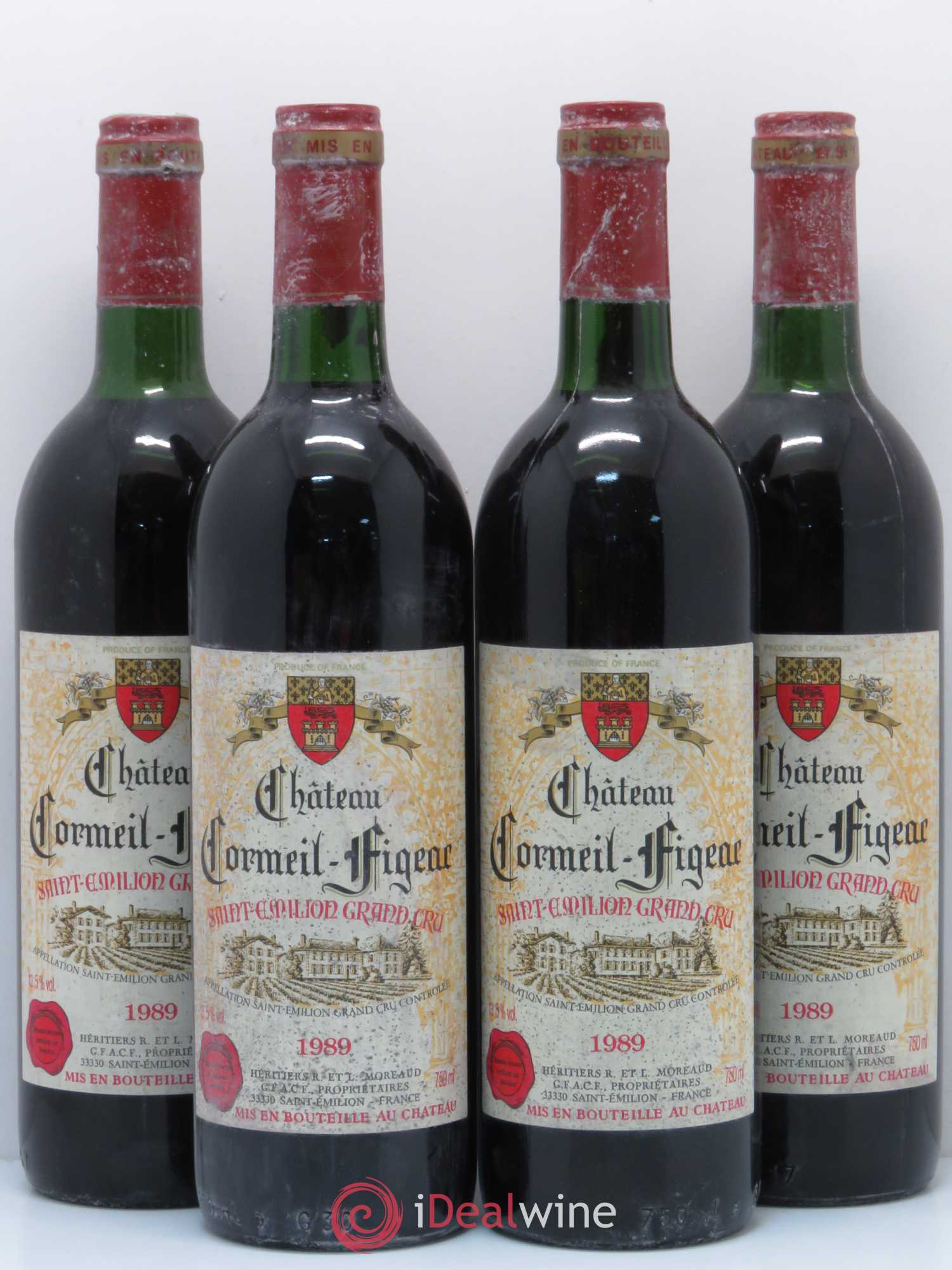 Château Cormeil Figeac 1989 - Lot de 4 bouteilles - 0