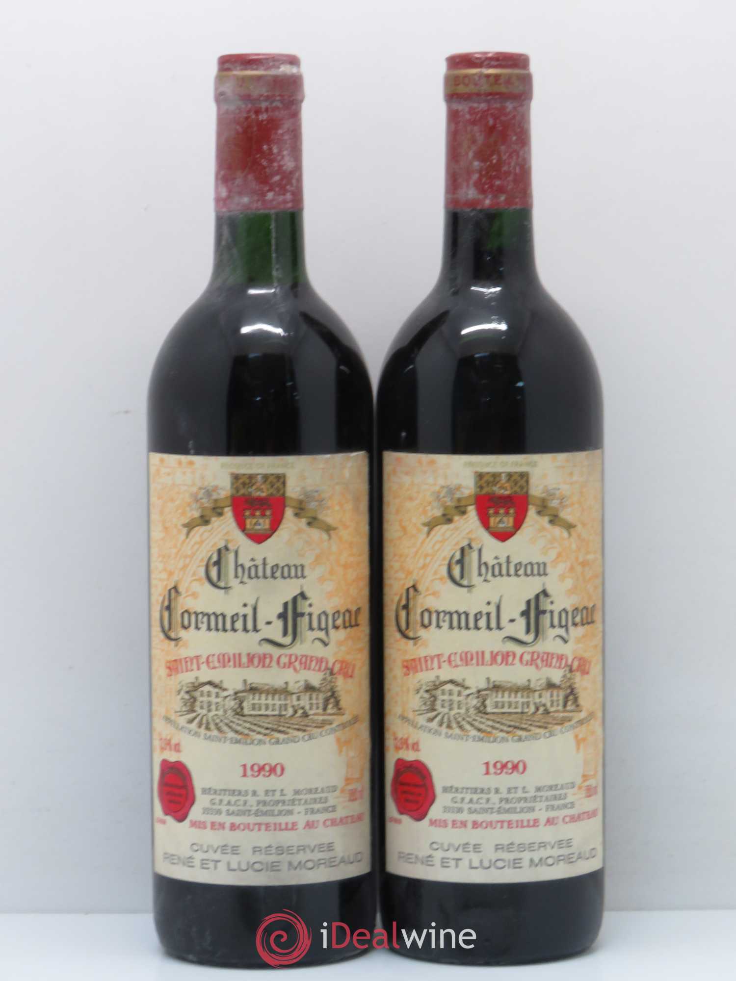 Château Cormeil Figeac Cuvée Reservée 1990 - Lot de 2 bouteilles - 0