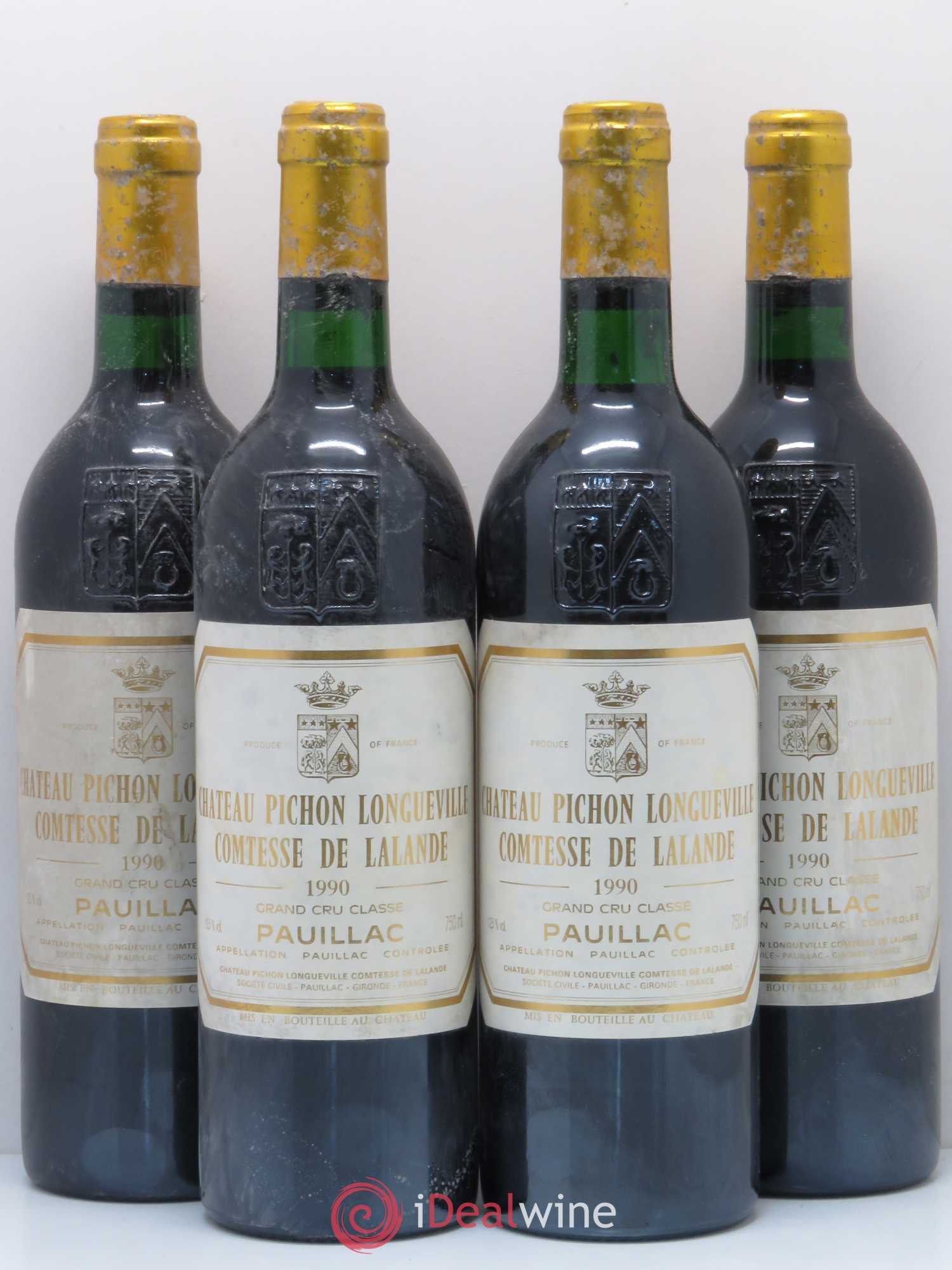 Château Pichon Longueville Comtesse de Lalande 2ème Grand Cru Classé 1990 - Lot de 4 bouteilles - 0