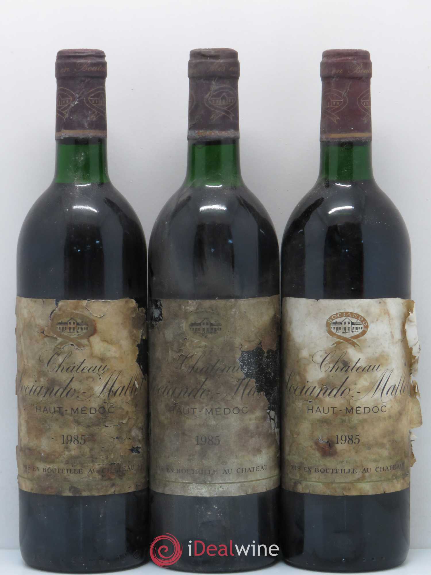 Château Sociando Mallet 1985 - Lot de 12 bouteilles - 1