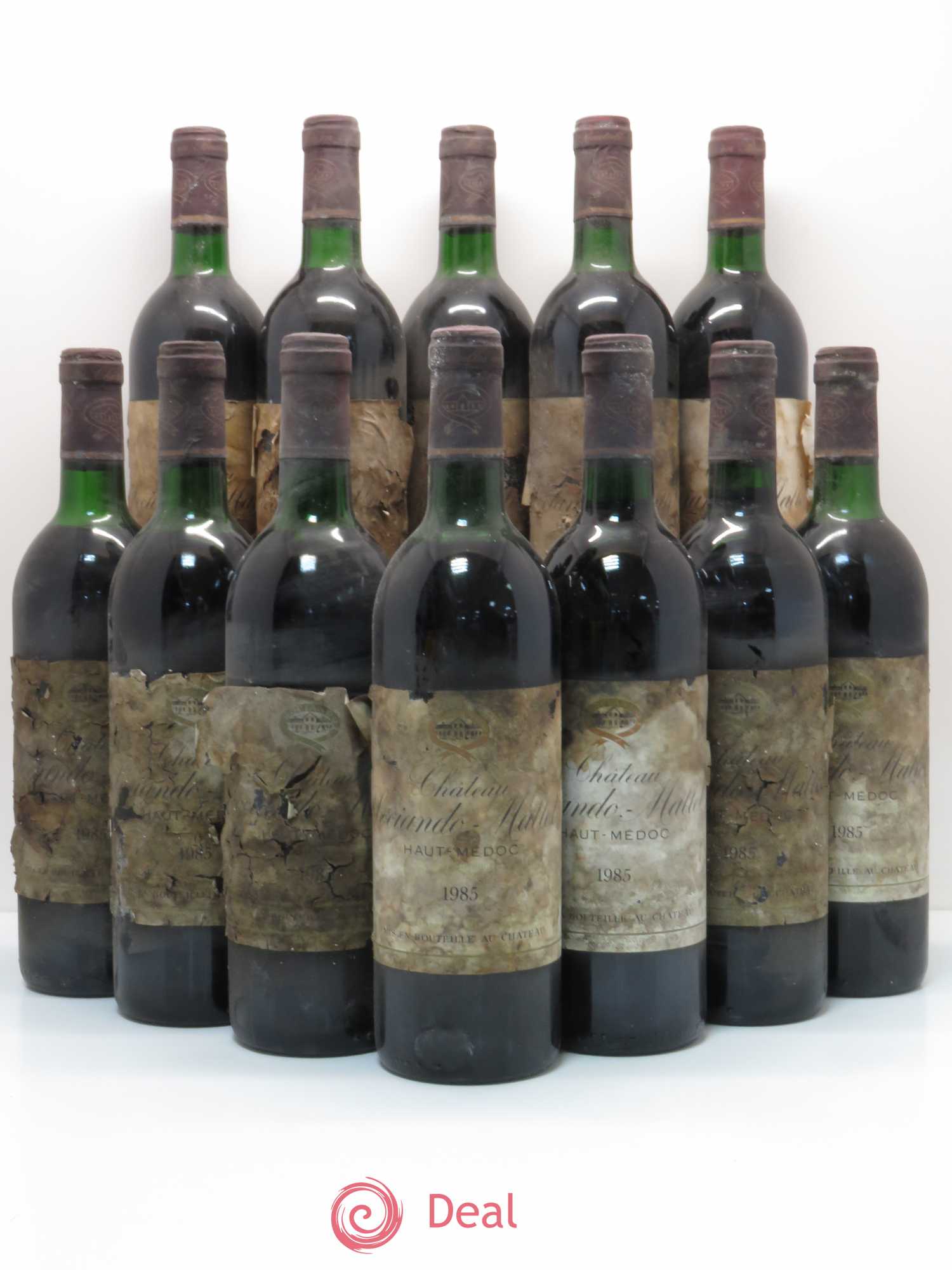 Château Sociando Mallet 1985 - Lot de 12 bouteilles - 0