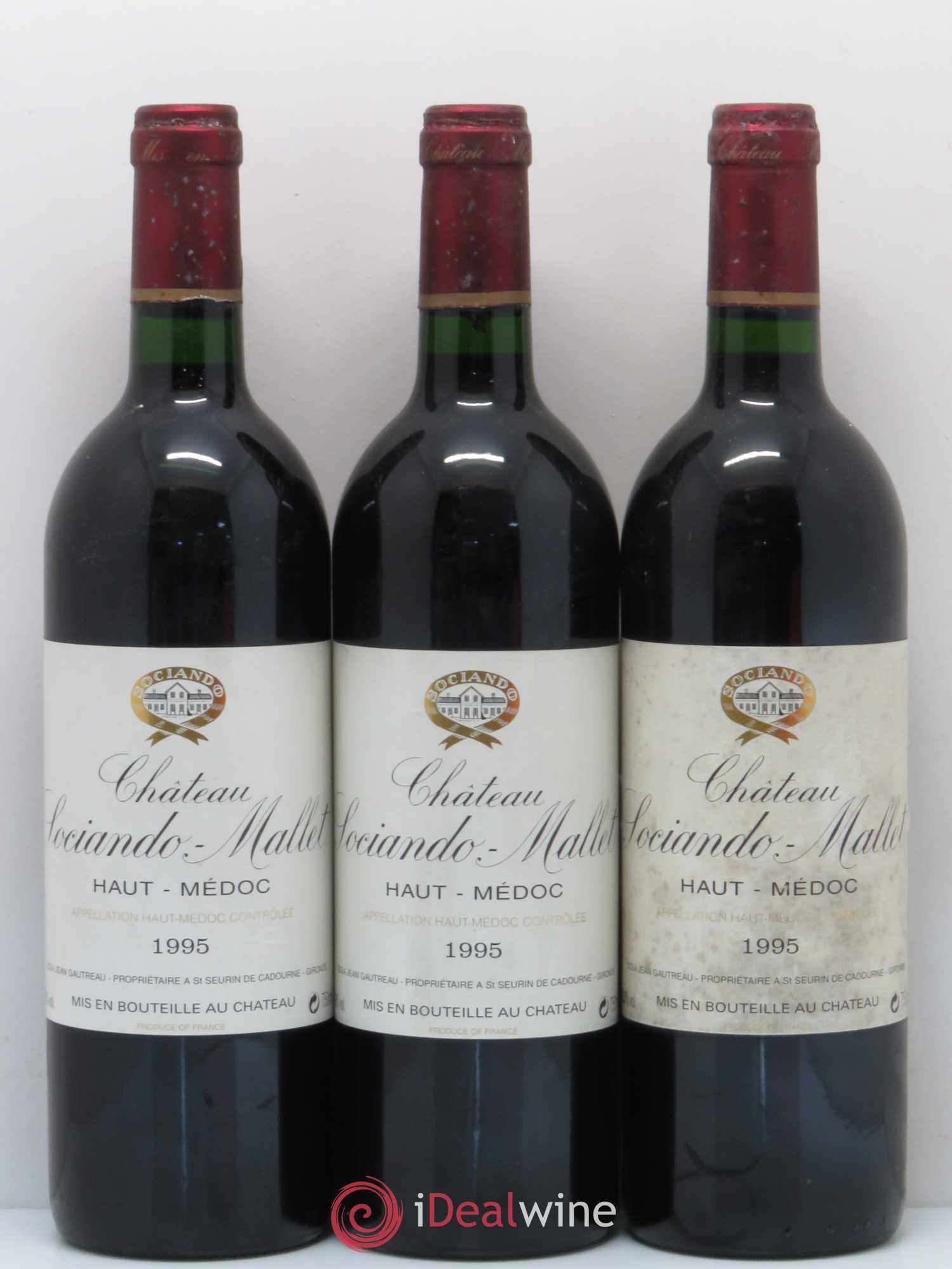 Château Sociando Mallet 1995 - Lot de 6 bouteilles - 2
