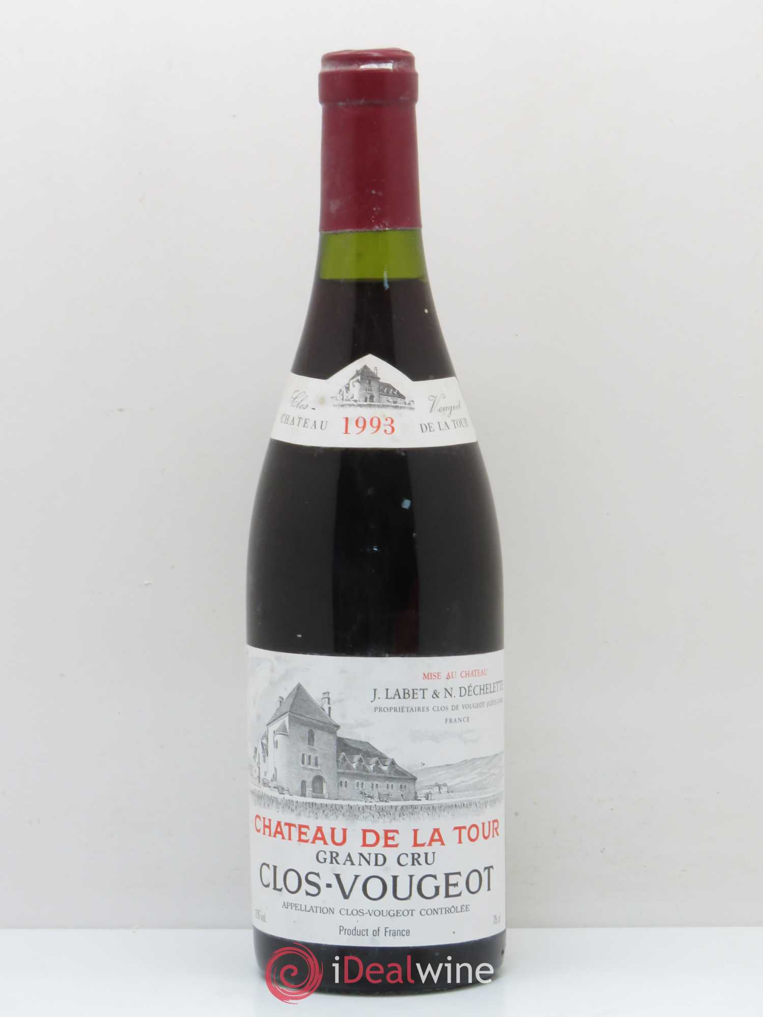 Clos de Vougeot Grand Cru Château de La Tour Labet Dechelette 1993 - Posten von 1 Flasche - 0