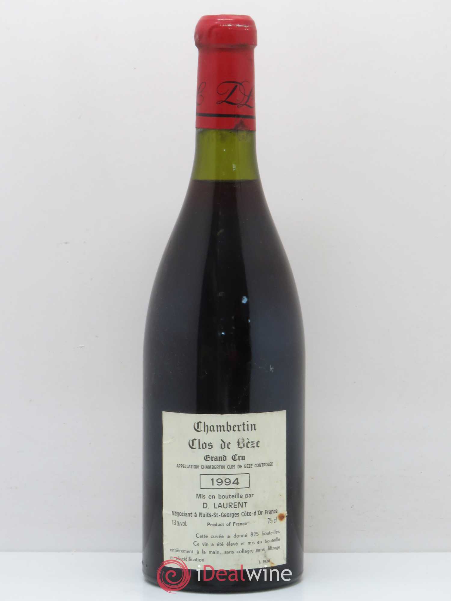Chambertin Clos de Bèze Grand Cru Grande cuvée Vieilles vignes Dominique Laurent 1994 - Lot de 1 bouteille - 1