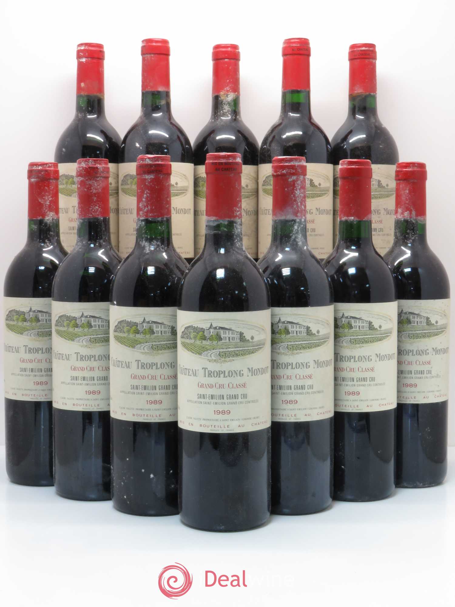 Château Troplong Mondot 1er Grand Cru Classé B 1989 - Lot de 12 bouteilles - 0