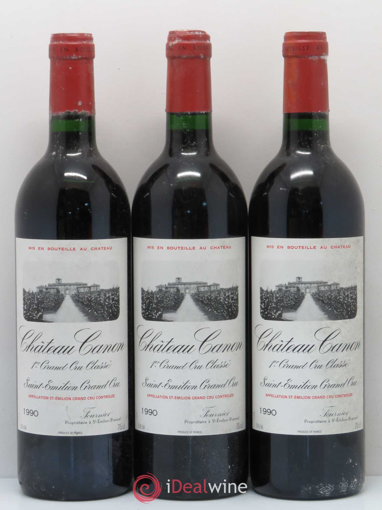 Château Canon 1er Grand Cru Classé B 1990 - Lot de 12 bouteilles - 1
