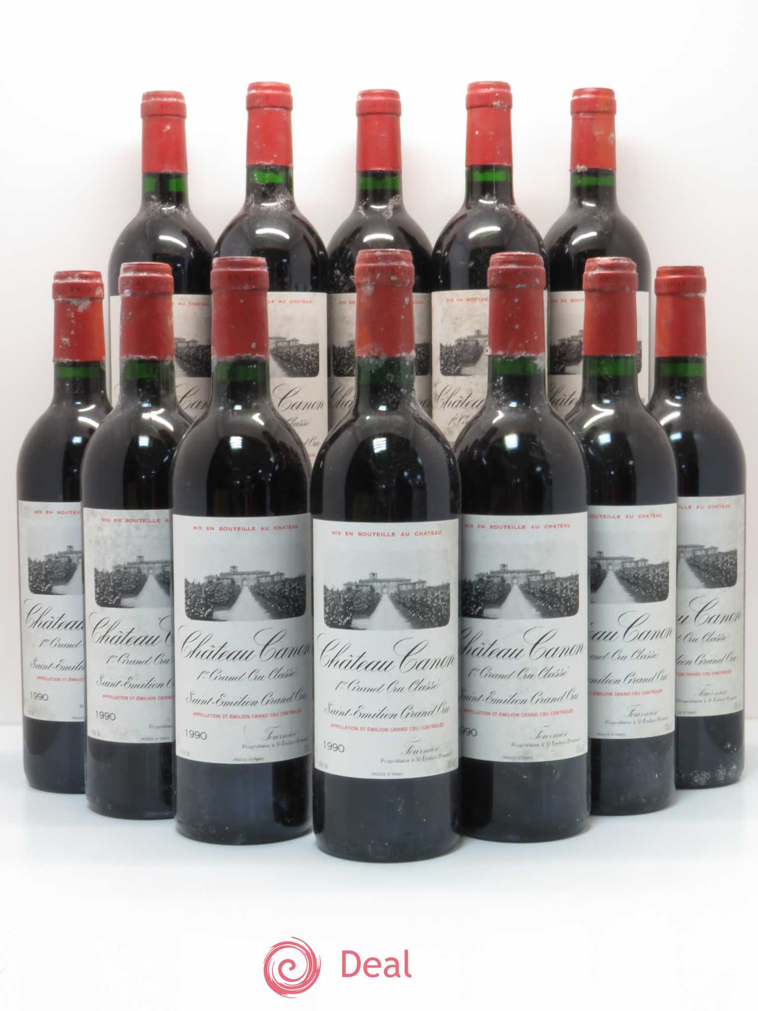 Château Canon 1er Grand Cru Classé B 1990 - Lot de 12 bouteilles - 0
