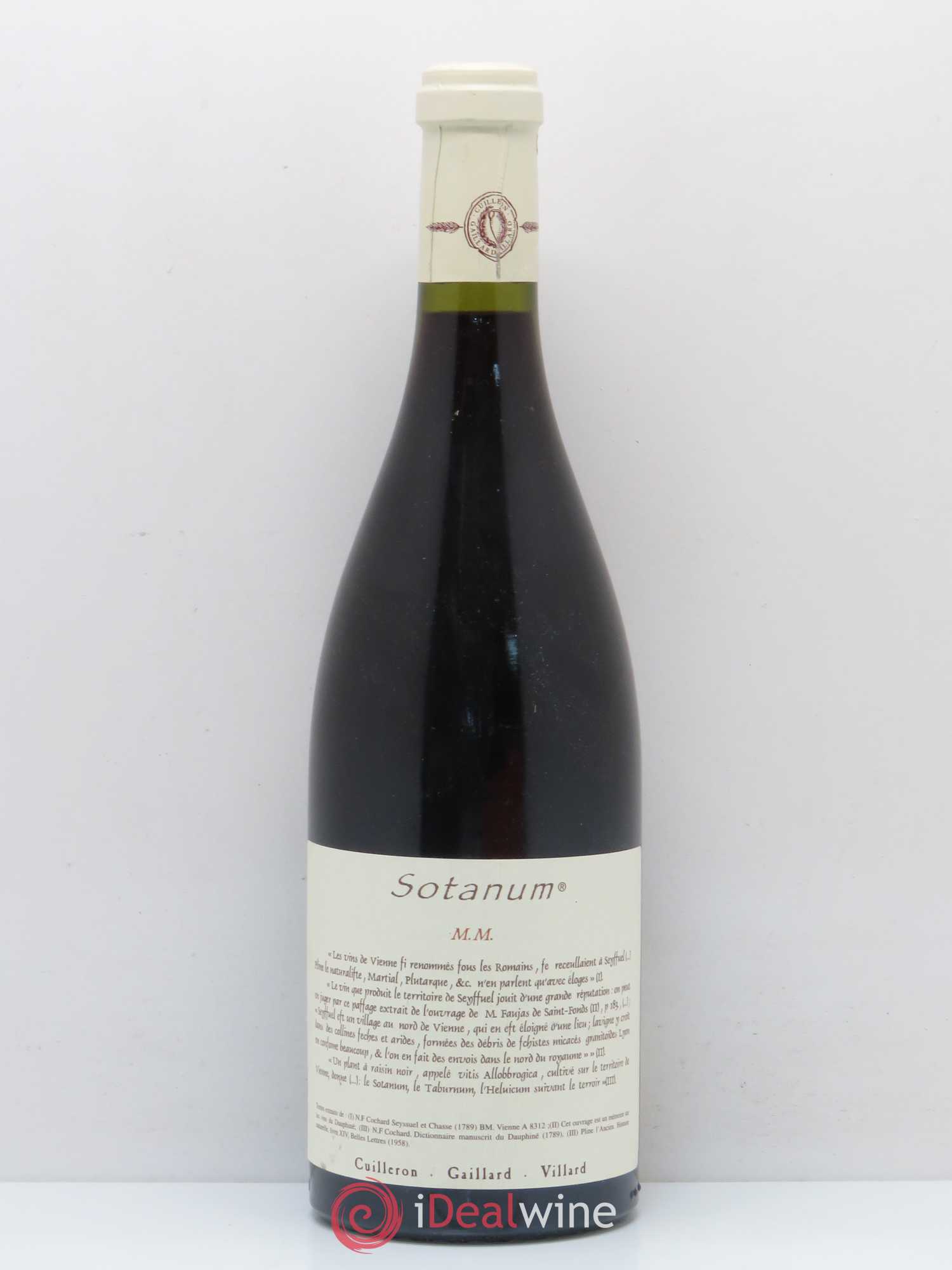 Collines Rhodaniennes Sotanum Les Vins de Vienne 2000 - Lot de 1 bouteille - 0