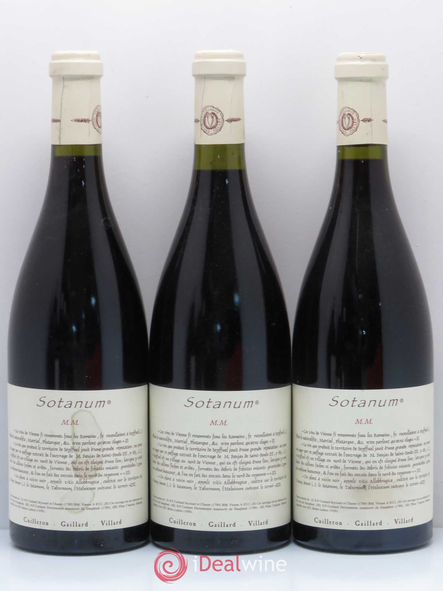 IGP Collines Rhodaniennes Sotanum Les Vins de Vienne 2000 - Posten von 6 Flaschen - 1