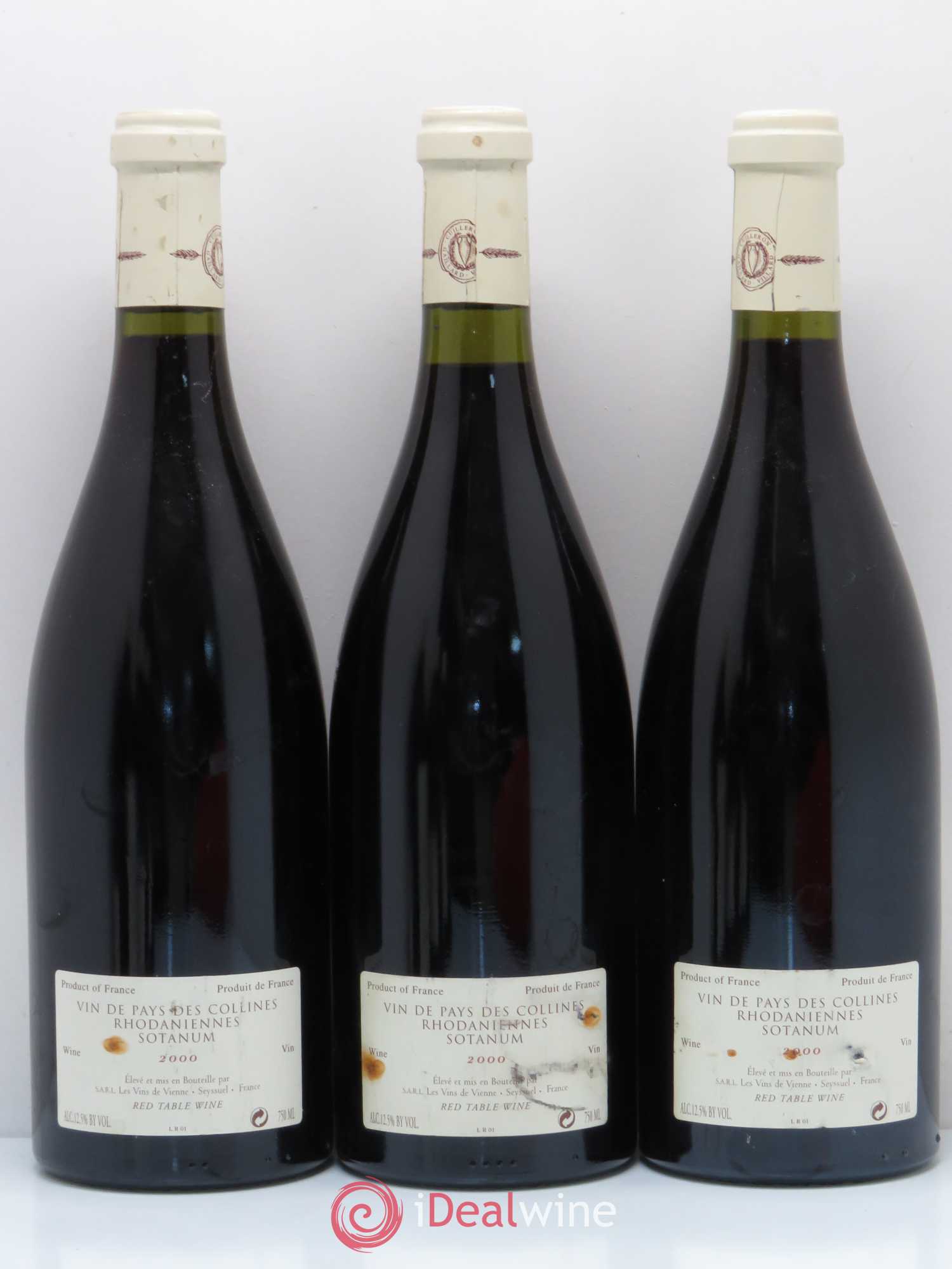 IGP Collines Rhodaniennes Sotanum Les Vins de Vienne 2000 - Posten von 6 Flaschen - 2