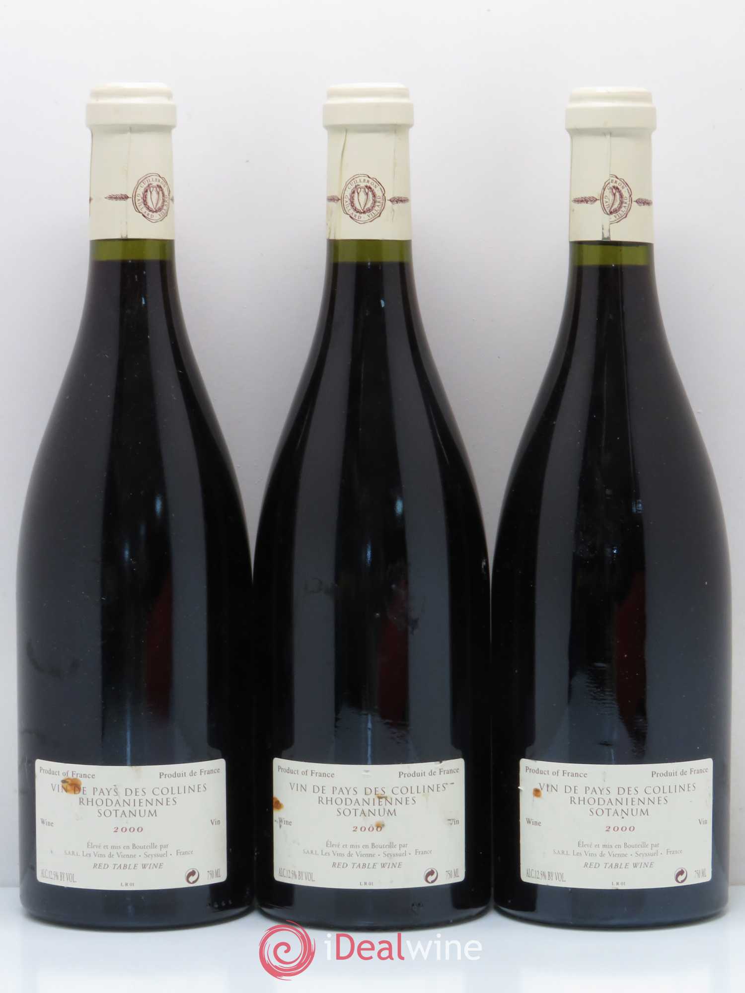 Collines Rhodaniennes Sotanum Les Vins de Vienne 2000 - Lot de 3 bouteilles - 1