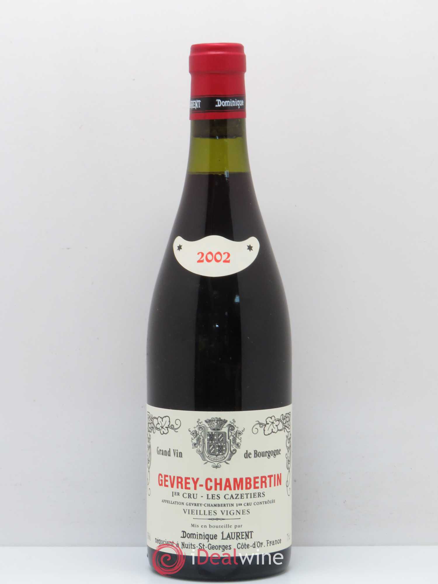 Gevrey-Chambertin 1er Cru Les Cazetiers Vieilles Vignes Dominique Laurent Vieilles vignes 2002 - Lot de 1 bouteille - 0