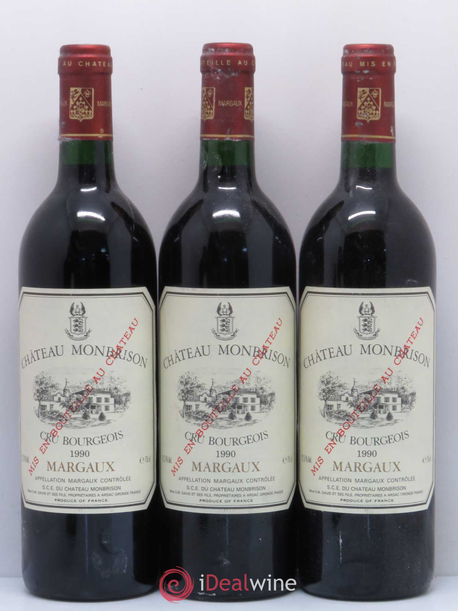 Château Monbrison 1990 - Lot de 6 bouteilles - 1
