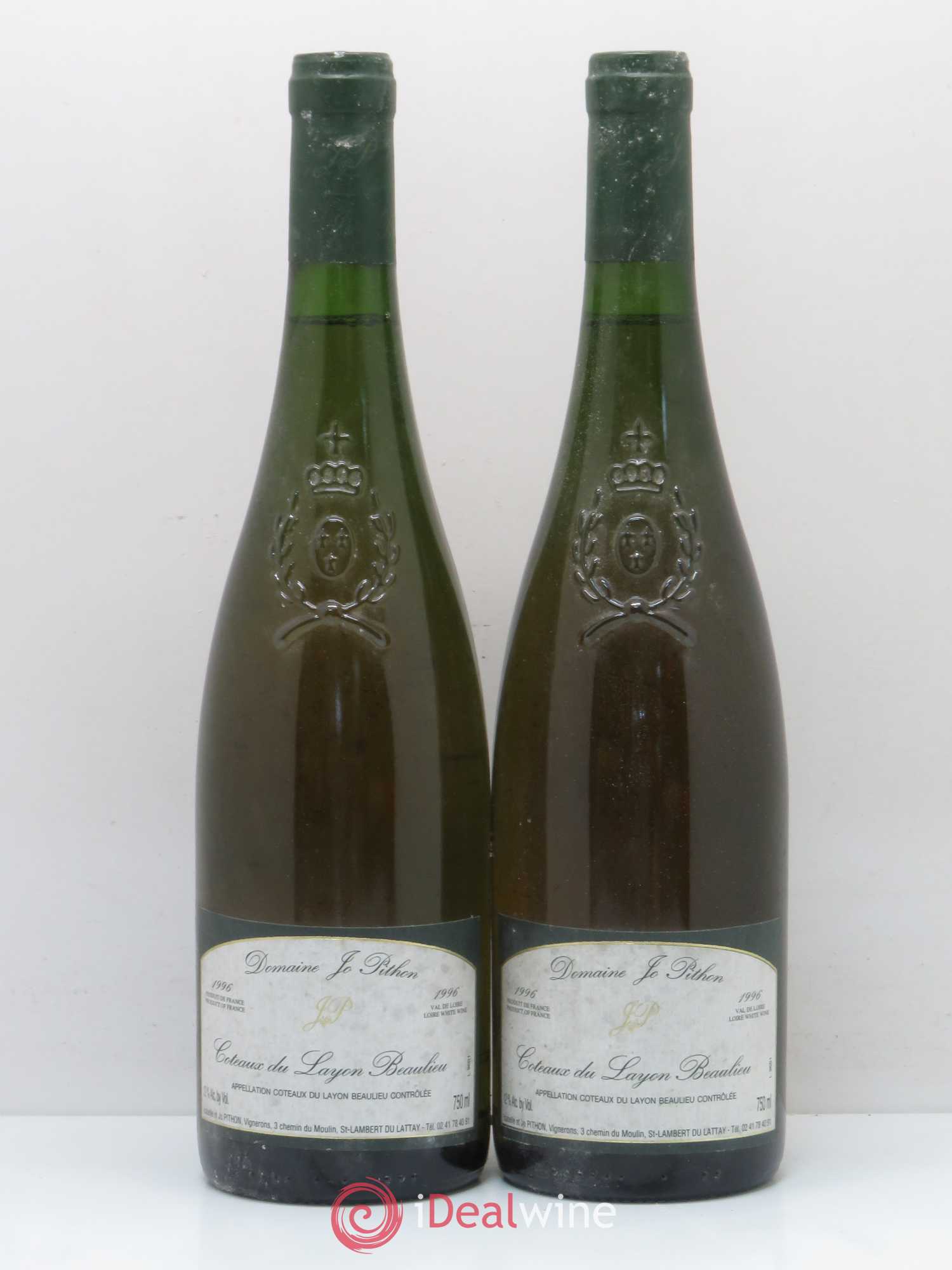 Coteaux du Layon Beaulieu Jo Pithon 1996 - Lotto di 2 bottiglie - 0